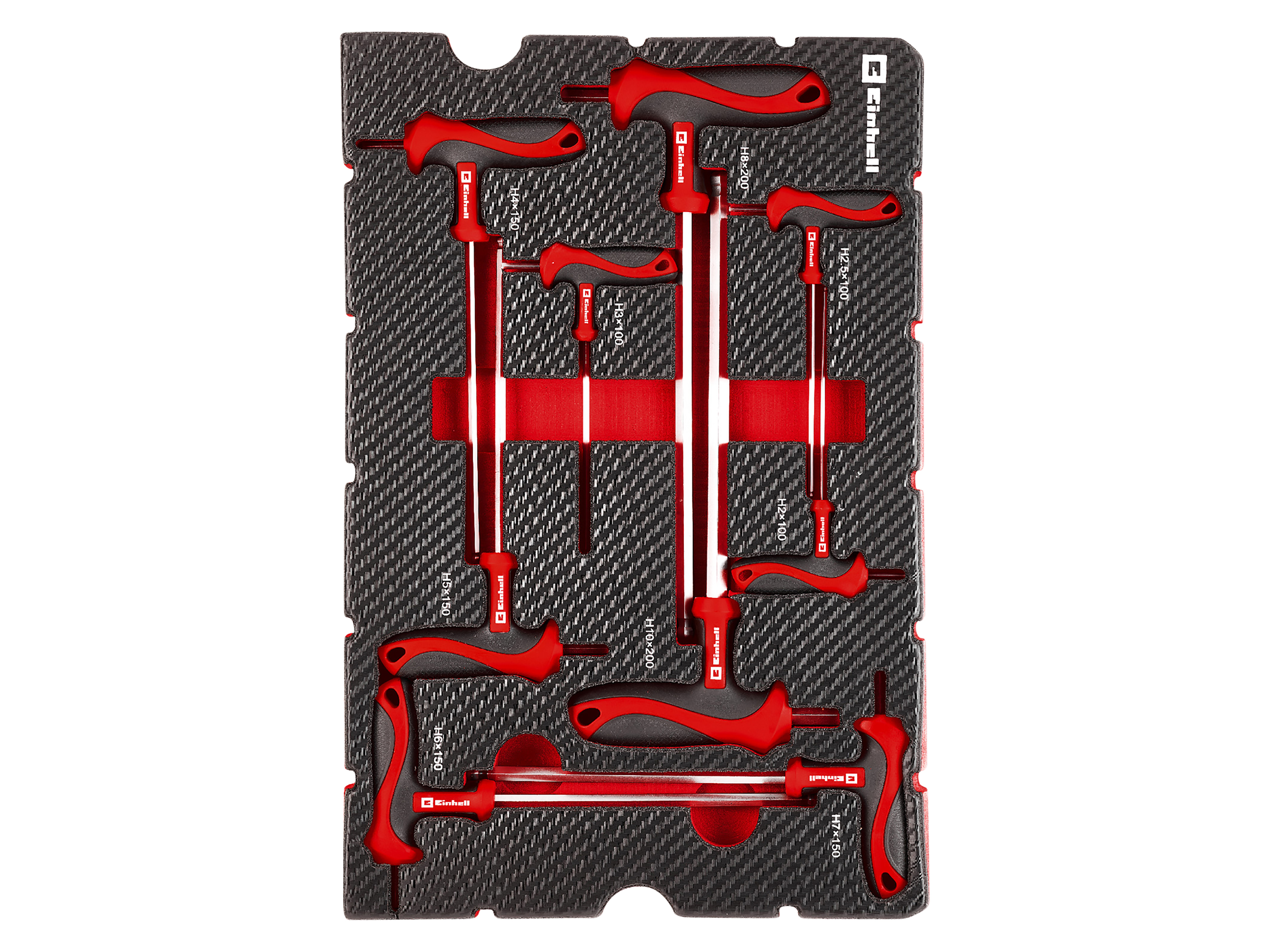 EINHELL E-Case-Einleger T-Griff-Schraubendreher, 370526, 9-teilig