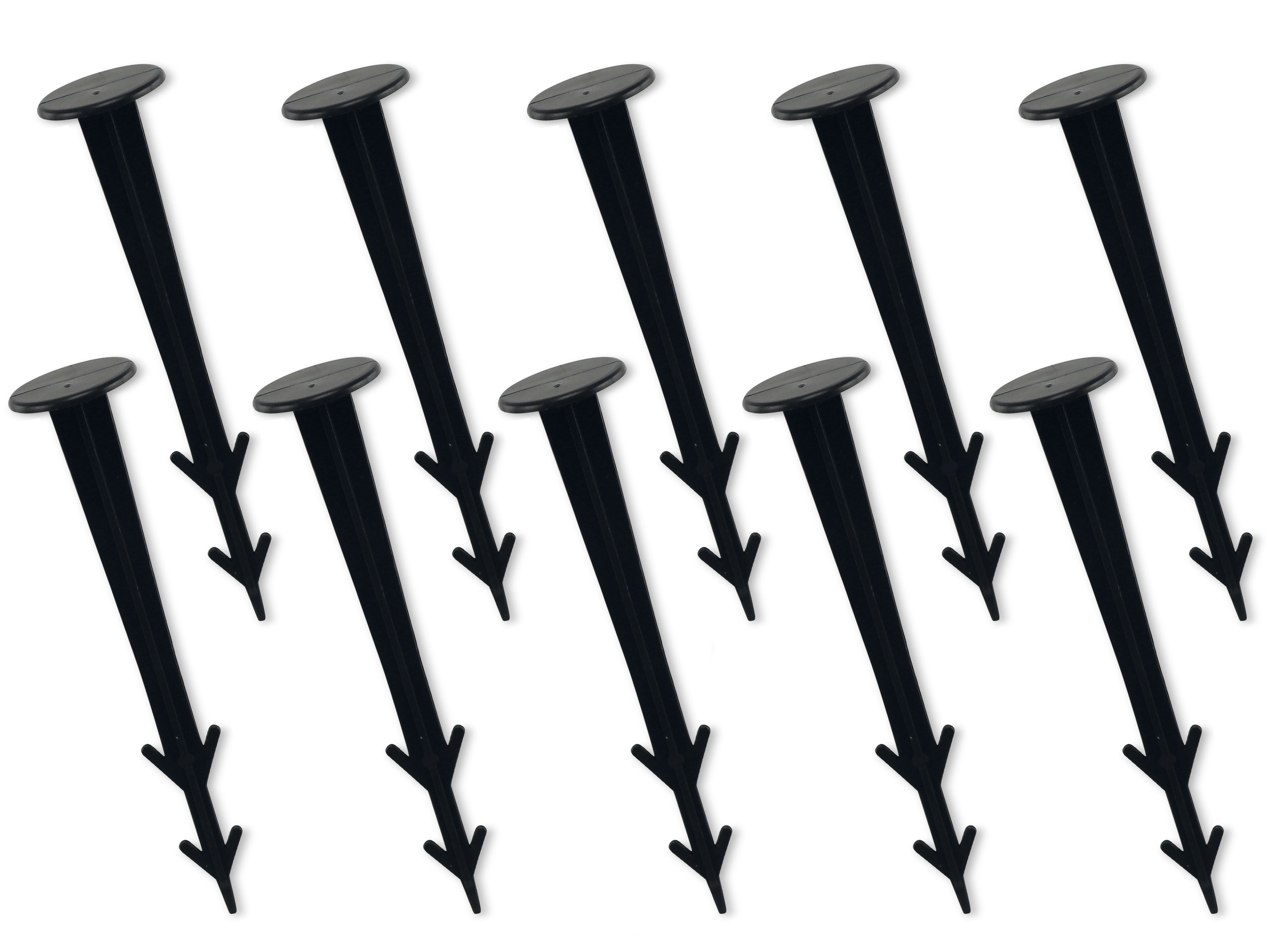 Vlies- und Folienhalter, 10 Stück, 11,5 cm, Polypropylen, schwarz