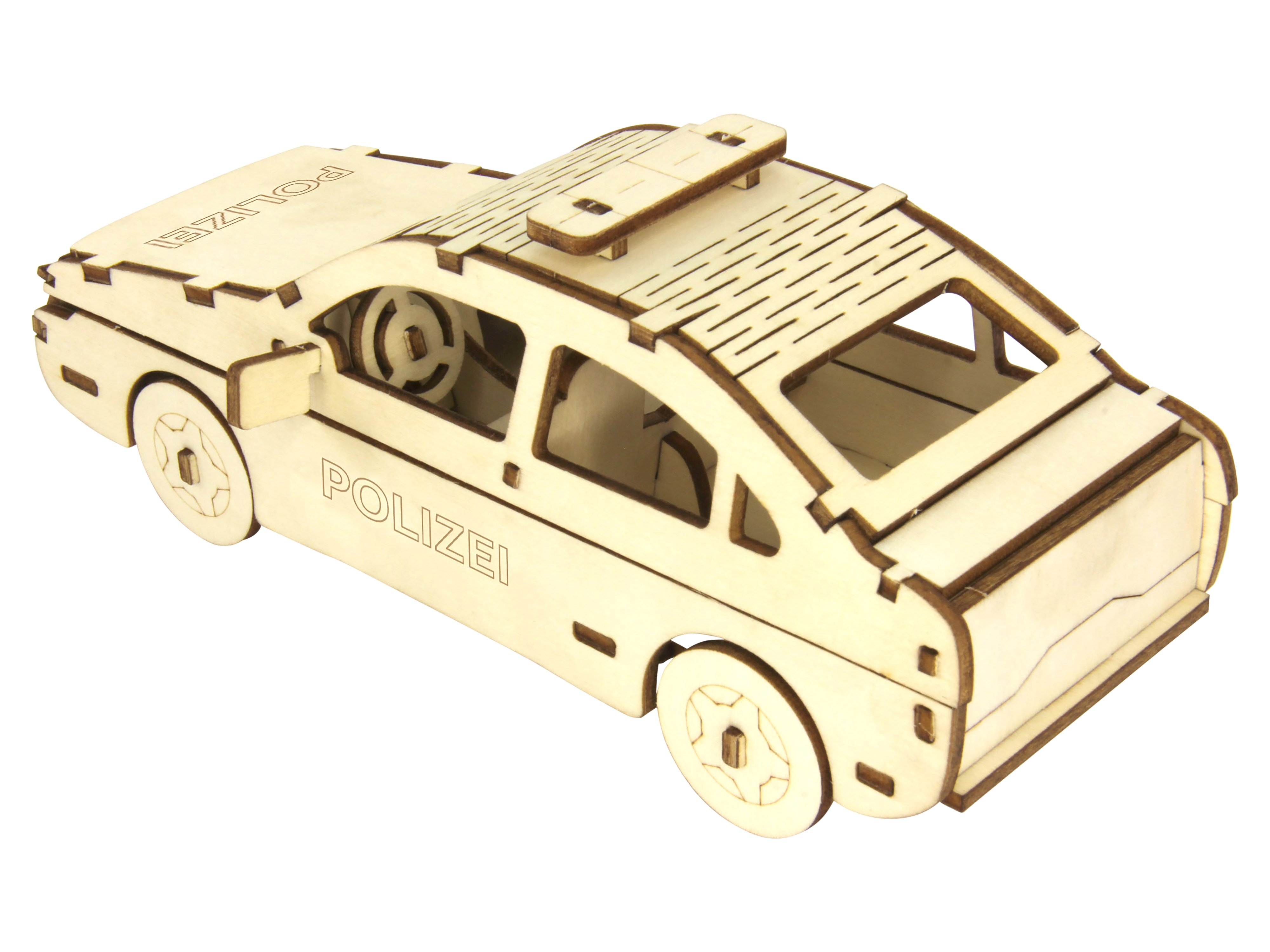 SOL-EXPERT 3D Holz Puzzle Polizeiauto