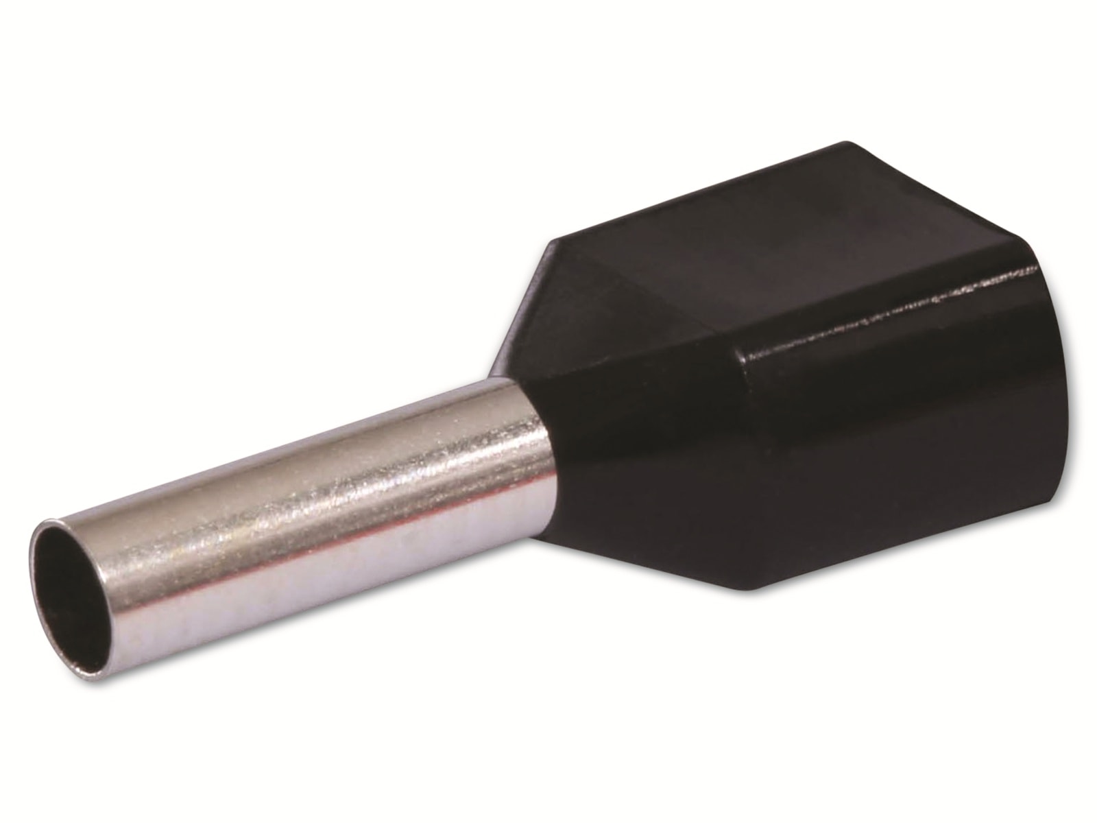 QUADRIOS Zwillings-Aderendhülse 22C436, 1,5 mm², Schwarz, Teilisoliert, 100 Stück QUADRIOS Zwillings-Aderendhülse, 22C436, 1,5 mm², Schwarz, Teilisoliert, 100 St.