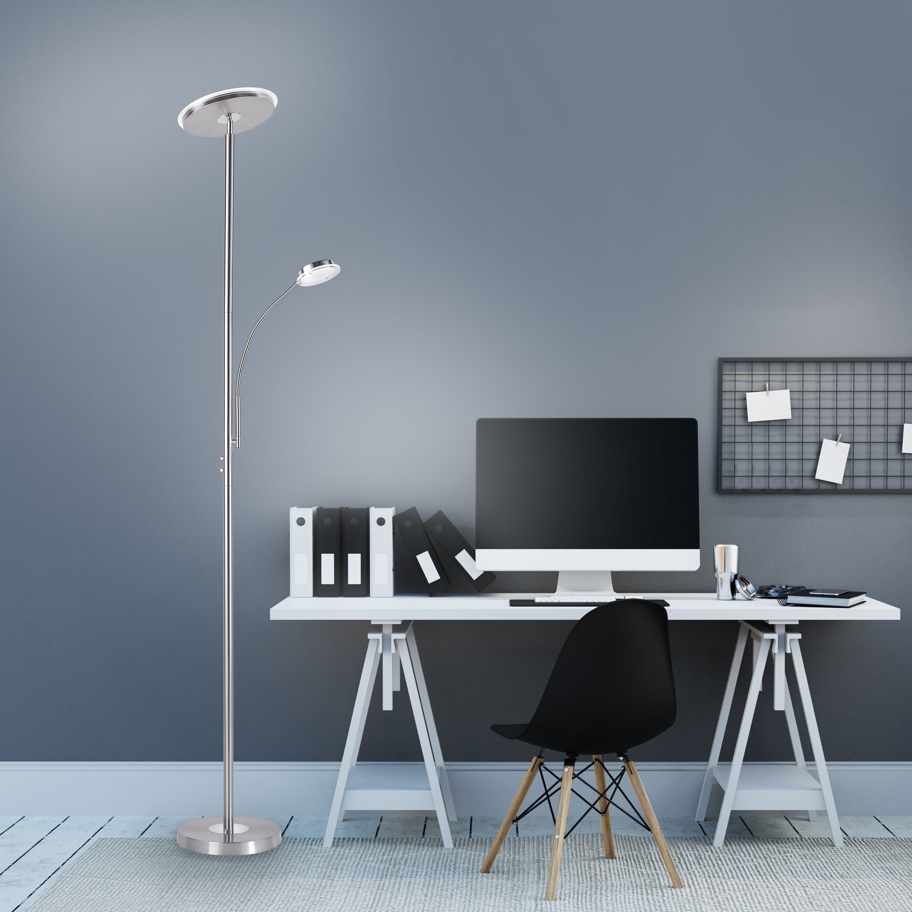 JUST LIGHT LED-Stehleuchte 11709-55 stahl, 25,5 W, 2900 lm, 3000 K JUST LIGHT LED-Stehleuchte 11709-55 stahl, 25,5 W, 2900 lm, 3000 K