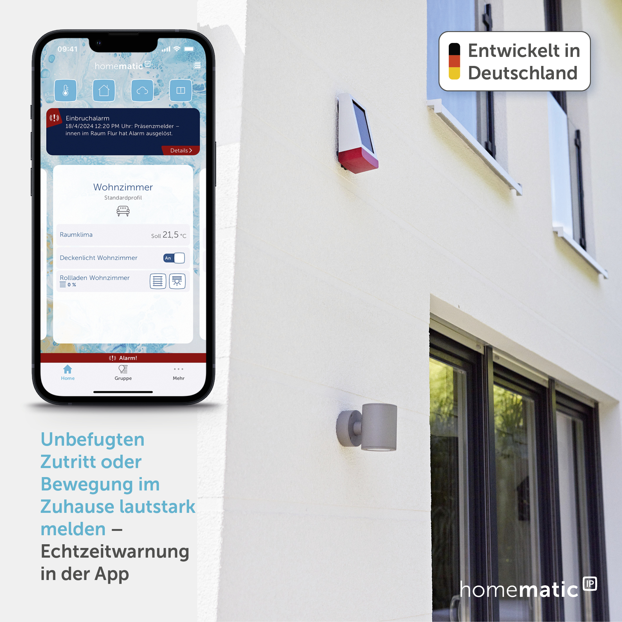 HOMEMATIC IP Smart Home 153208A0, Alarmsirene, Außenbereich