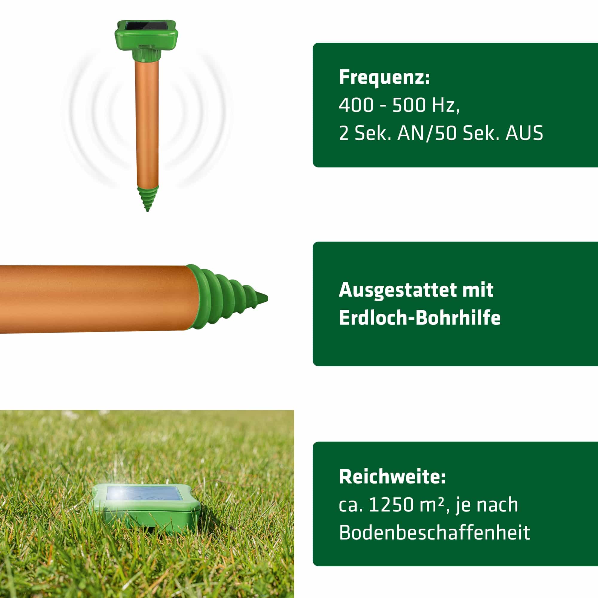 GARDIGO Solar Maulwurf-Ameisen-Abwehr Deluxe GARDIGO Solar Maulwurf-Ameisen-Abwehr Deluxe