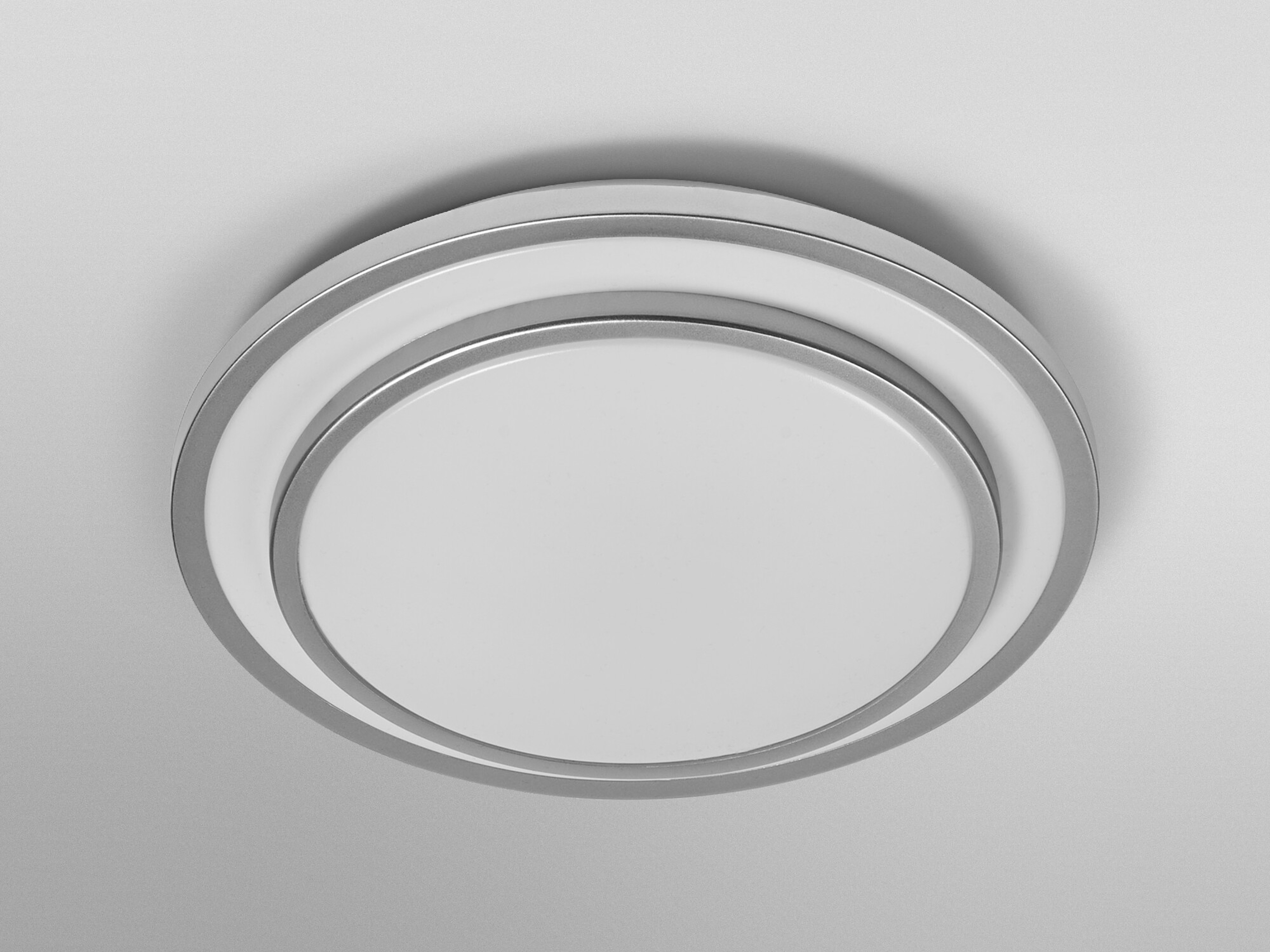 OSRAM LED-Deckenleuchte, 16W, 3000K, 1000lm, warmweiß, IP20, silber, Ø30 cm