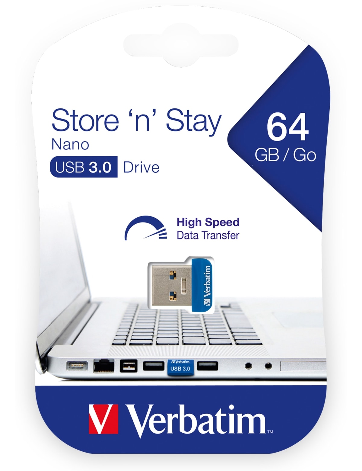 VERBATIM USB3.2 Stick Nano Store´n´Stay, 64 GB