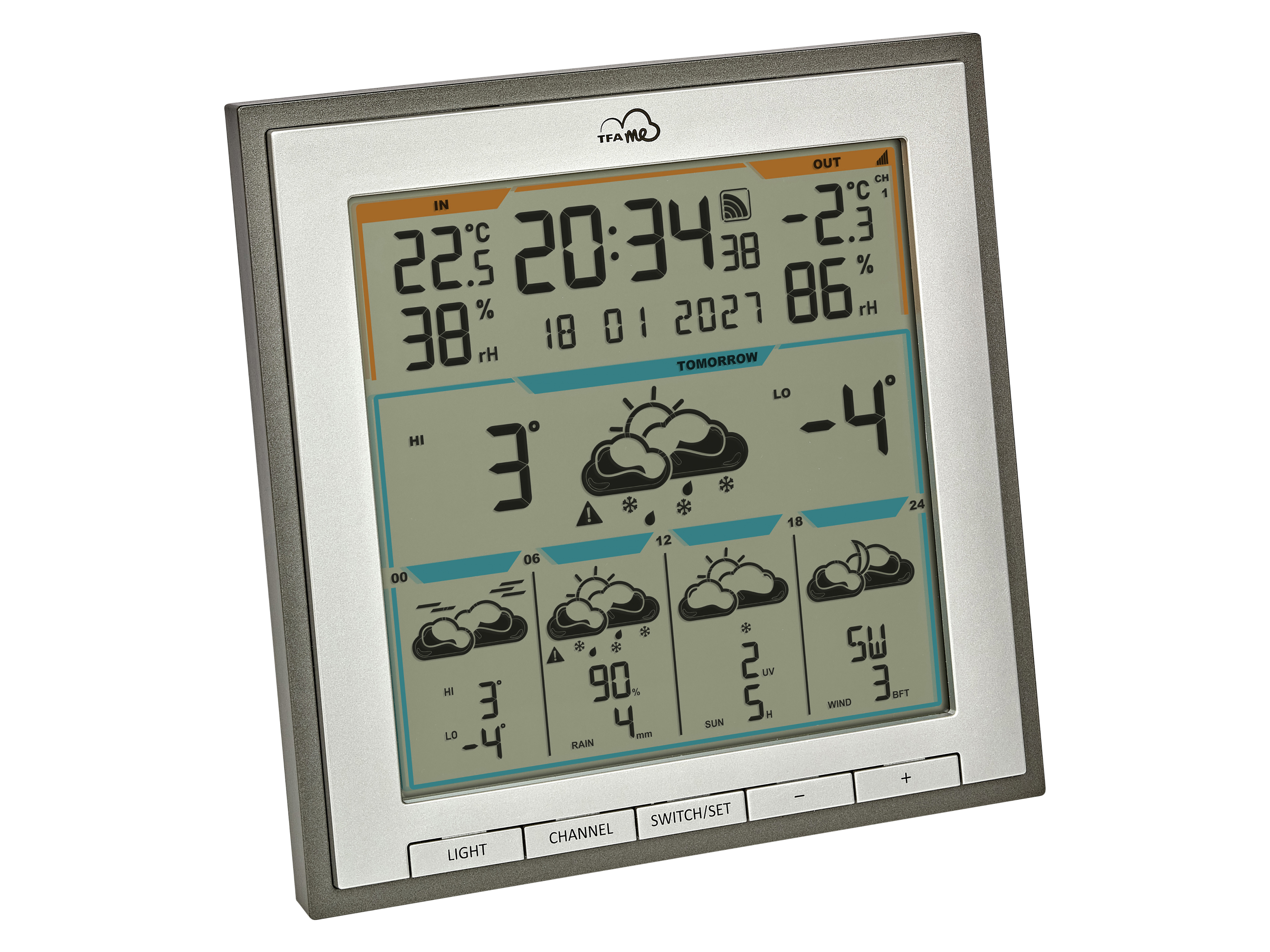 TFA WLAN Funk-Wetterstation TFA.me ID-08, anthrazit