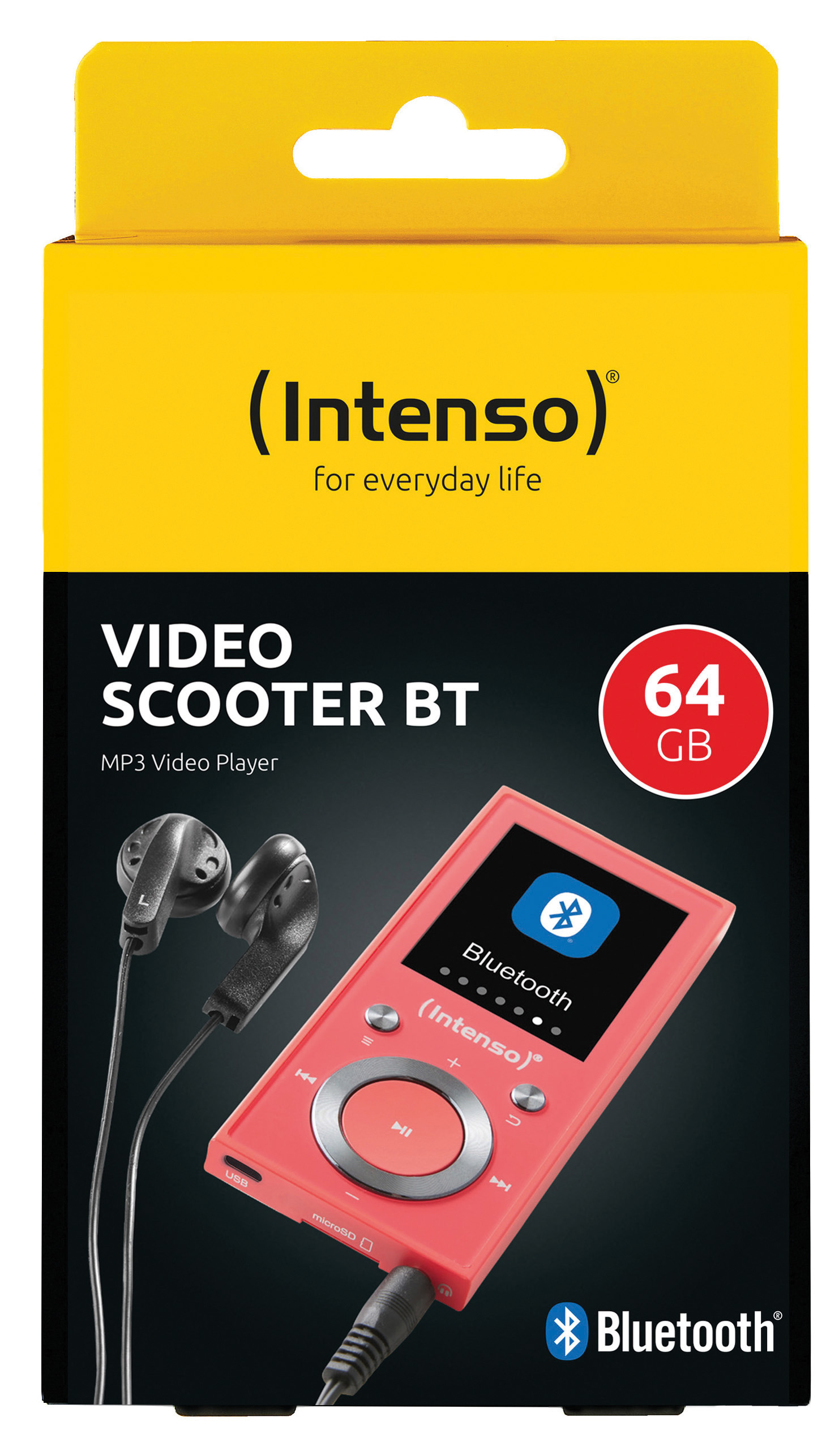 INTENSO MP3-Videoplayer 3717493, Video Scooter BT, 64GB, 4,6 cm (1,8"), pink