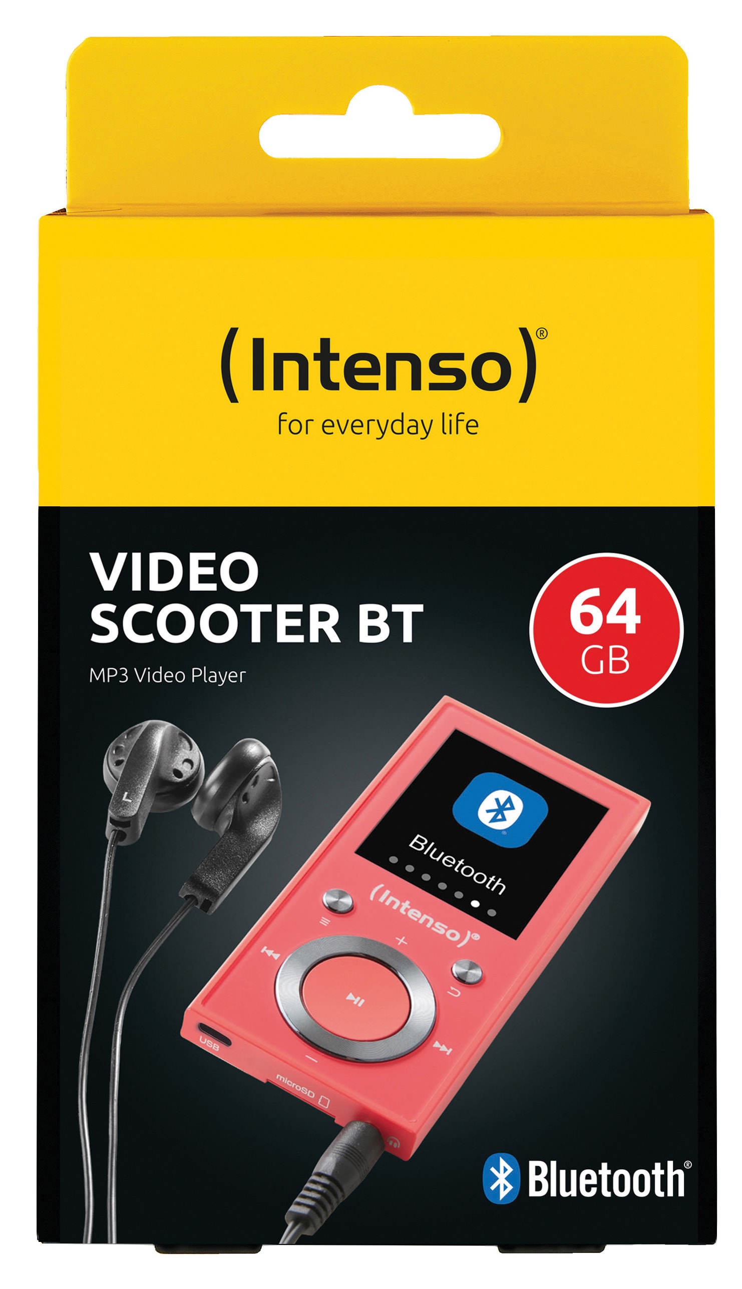 INTENSO MP3-Videoplayer 3717493, Video Scooter BT, 64GB, 4,6 cm (1,8"), pink