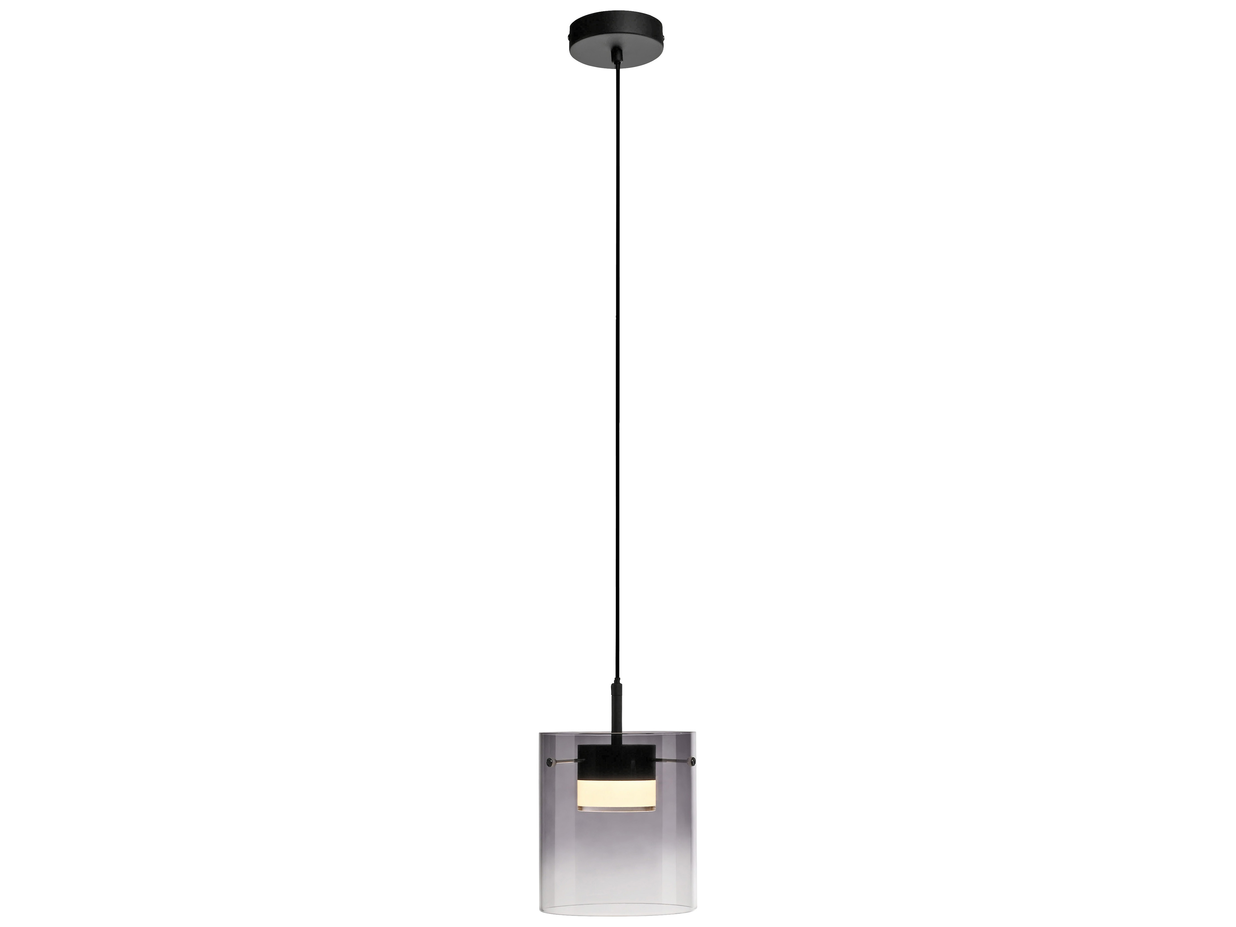 JUST LIGHT LED-Pendelleuchte 14042-18, 7,5W, 800lm, 3000K, schwarz