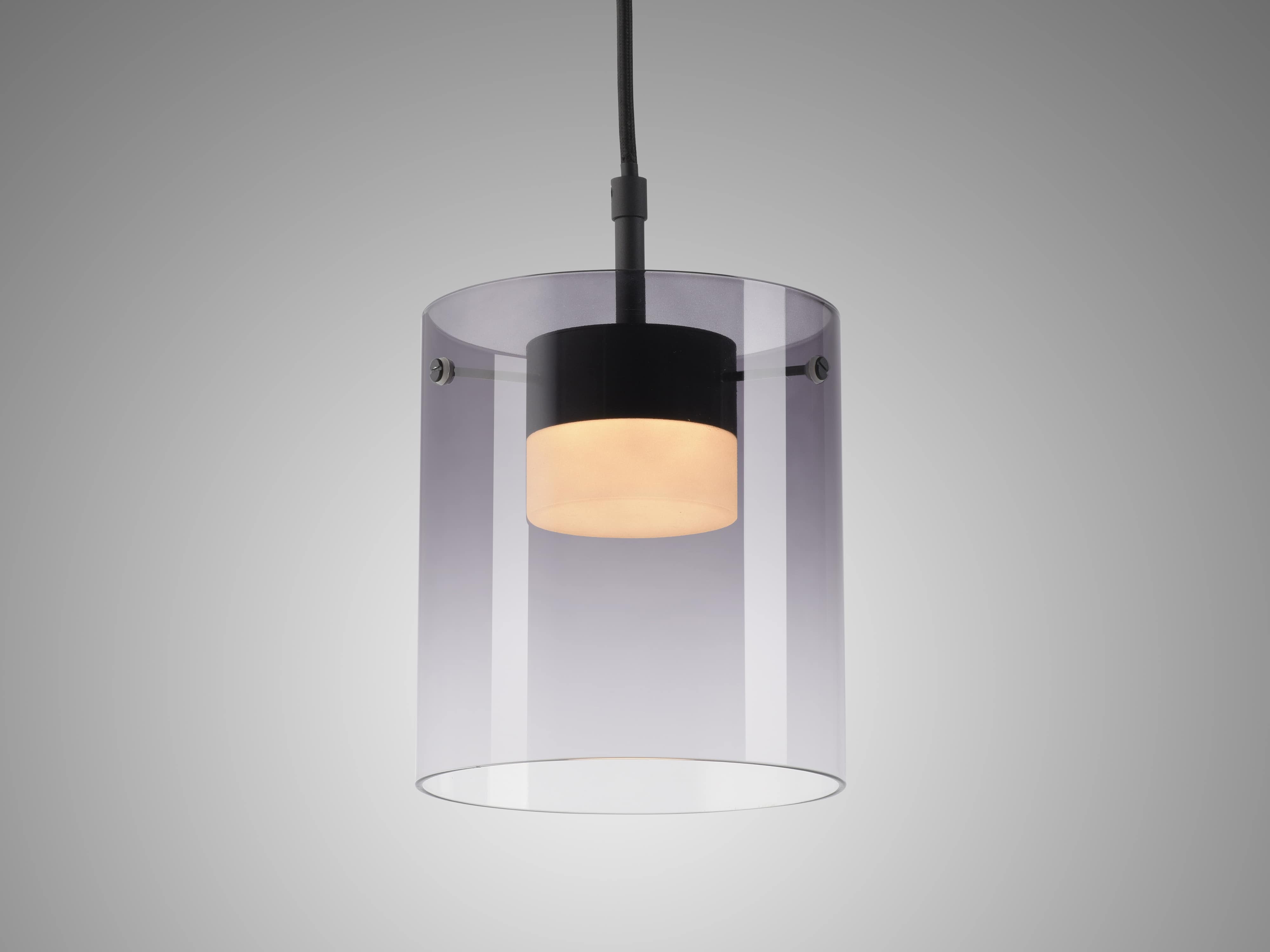 JUST LIGHT LED-Pendelleuchte 14042-18, 7,5W, 800lm, 3000K, schwarz