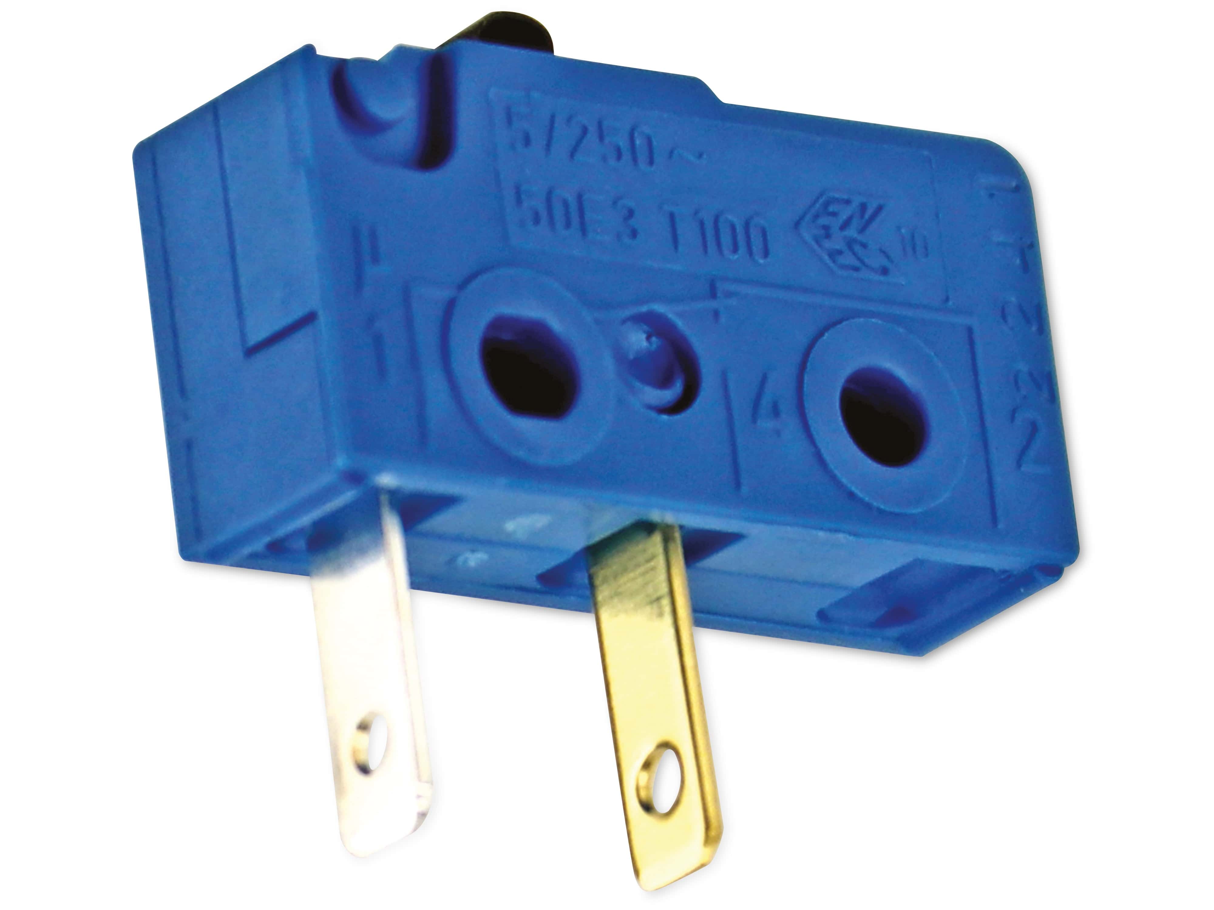 MARQUARDT Schnappschalter, 01050.1122, tastend, 1 x Aus/(Ein), 250 V/AC, 5 A, Flachstecker 2,8 mm