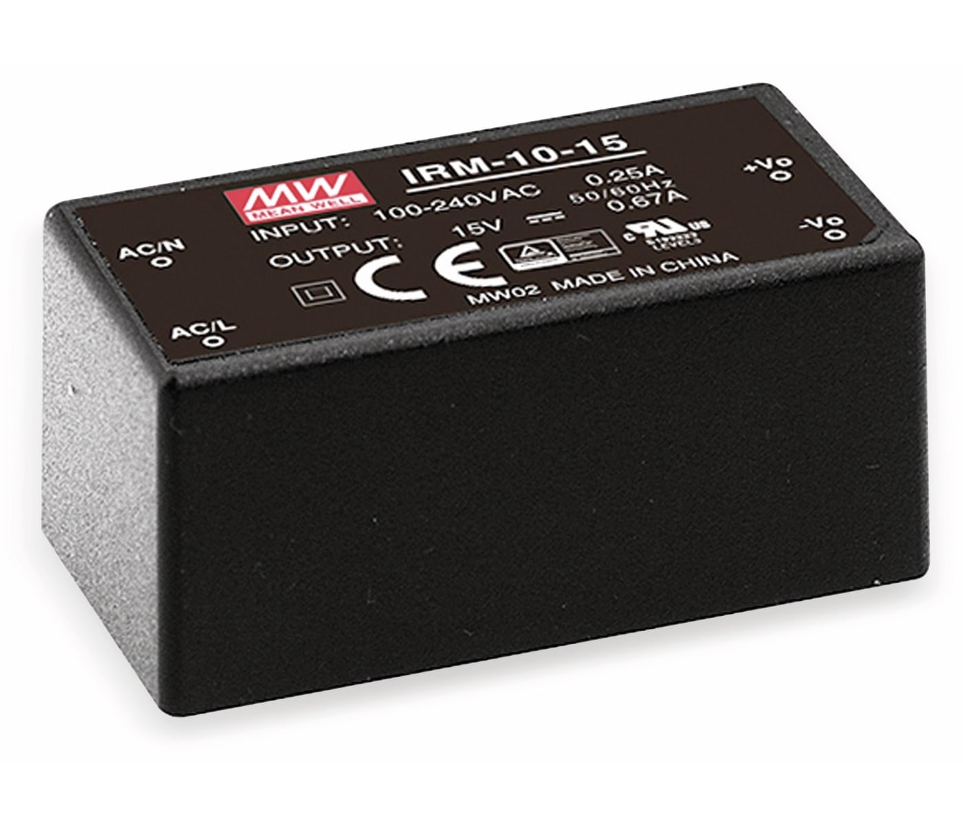 MEAN WELL AC/DC-Printnetzteil IRM-10-3.3, 3,3 V-/2,5 A, 8,2 W