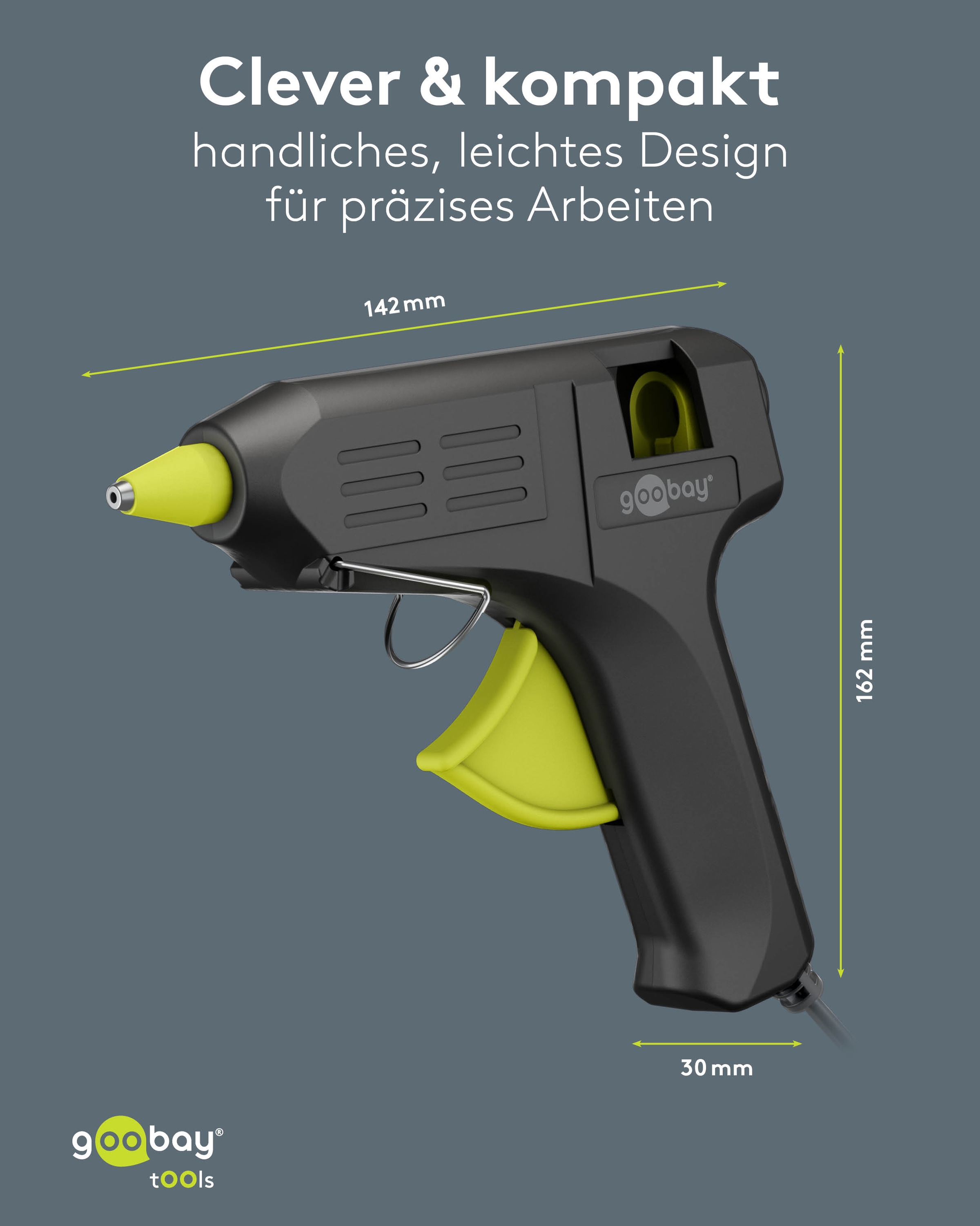 GOOBAY TOOLS Heißklebepistole Superior, 77826, 40 W, inkl. 20 Klebesticks