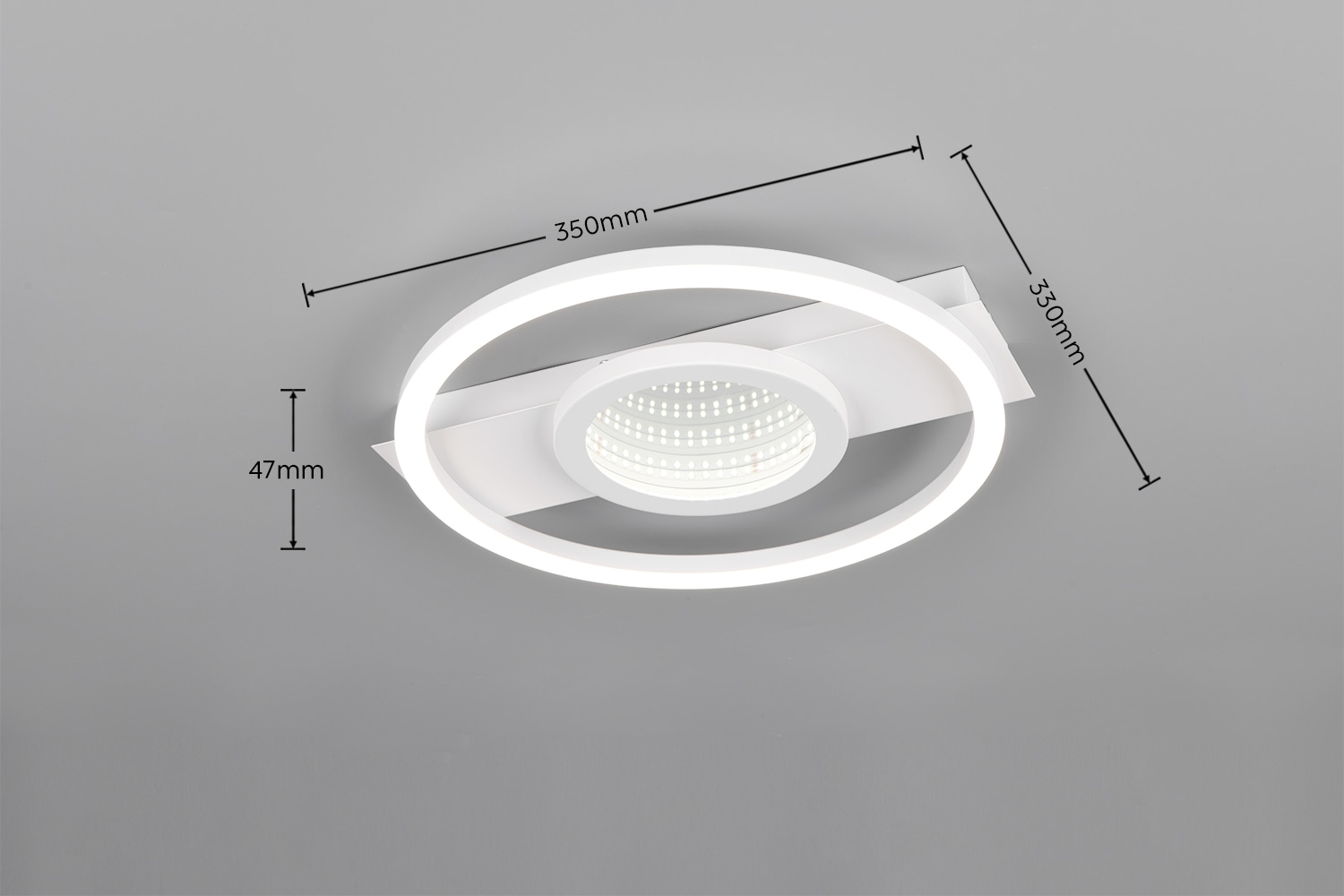 REALITY LED-Deckenleuchte WHEELER, R64801131, 16W, 2000lm, 4000K, weiß