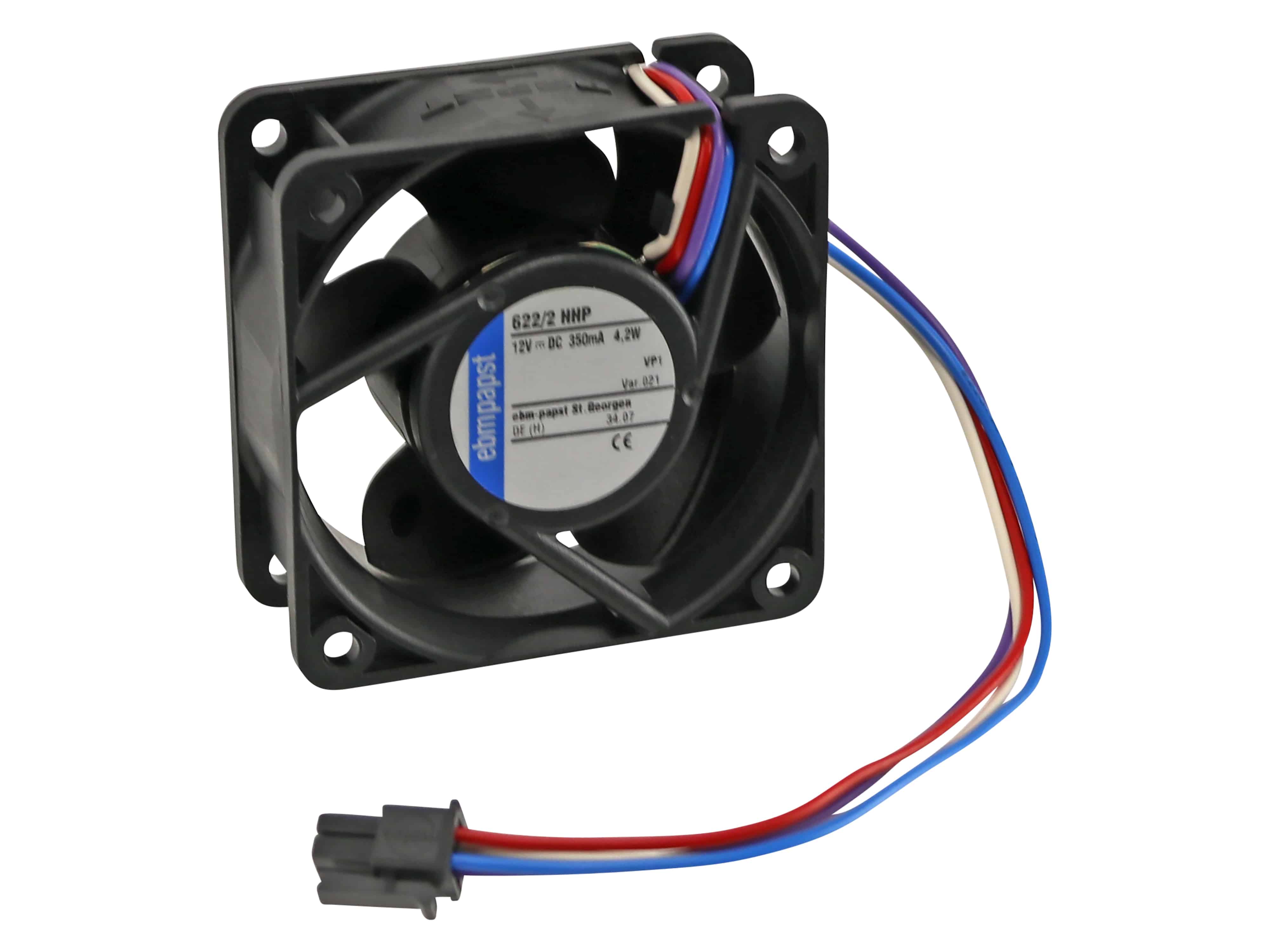 EBMPAPST Axiallüfter 622/2HHP, 60x60x25 mm, 12 V-, 3,7 W EBMPAPST Axiallüfter 622/2HHP, 60x60x25 mm, 12 V-, 3,7 W