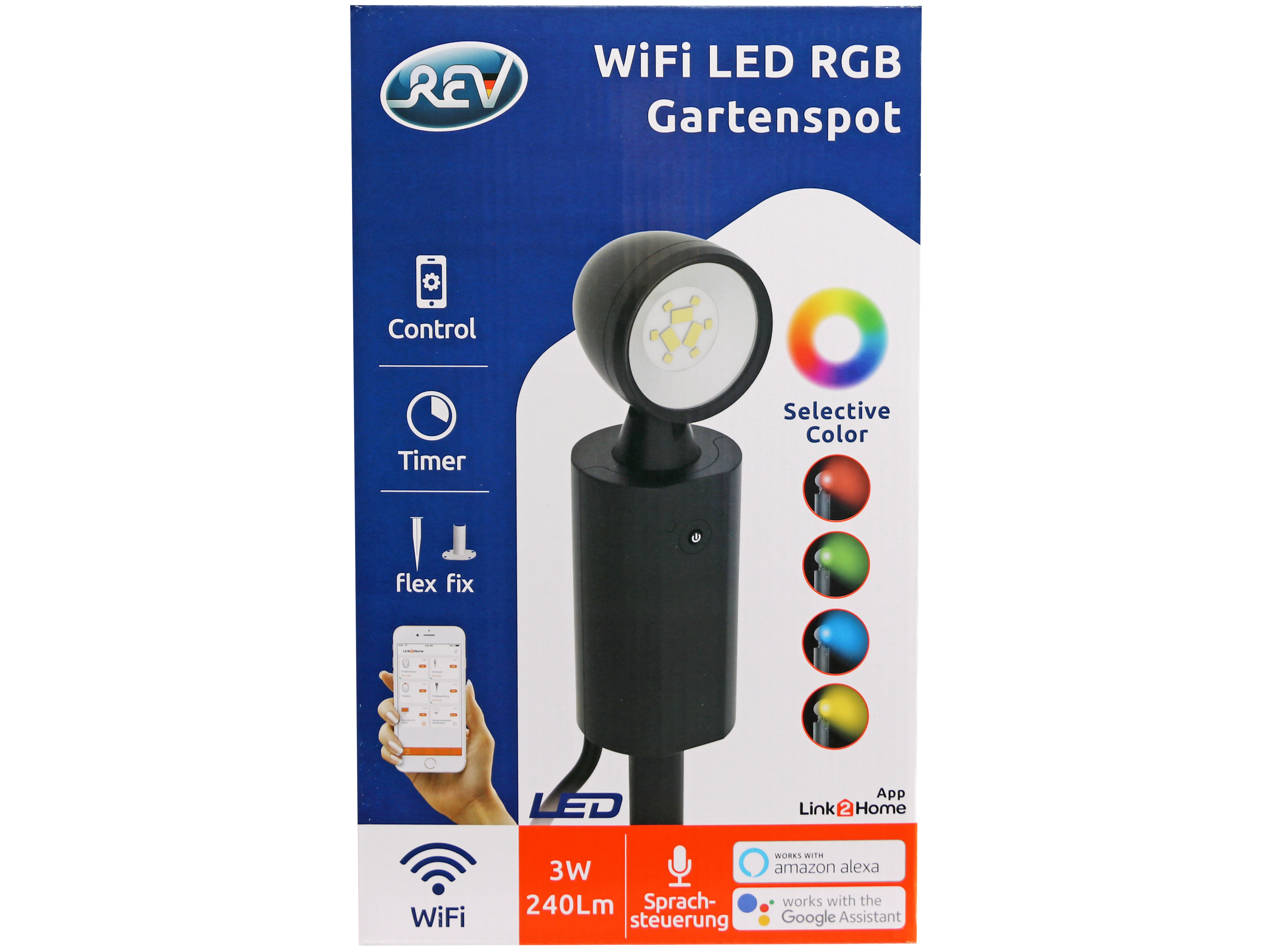 LED-RGB-Gartenspot REV Link2Home, WIFI