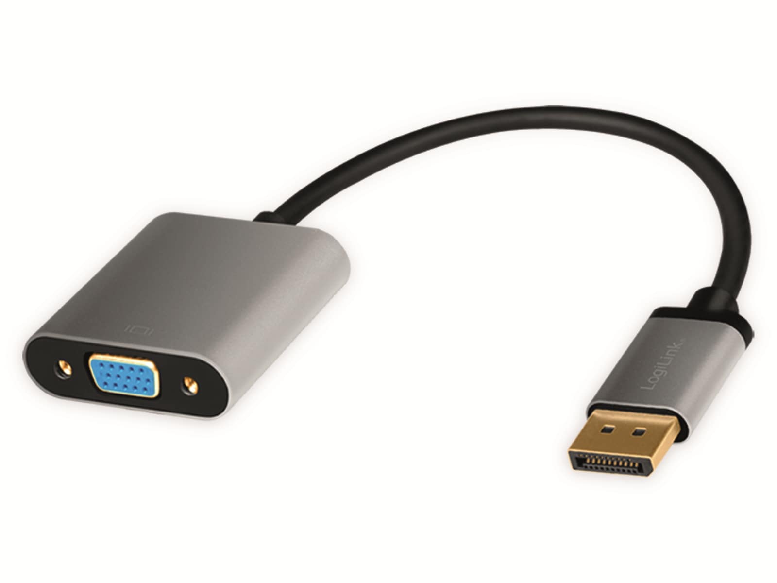 LOGILINK DisplayPort-Adapter CDA0109, DisplayPort/VGA, Alu, 1080p, 0,15m LOGILINK DisplayPort-Adapter CDA0109, DisplayPort/VGA, Alu, 1080p, 0,15m