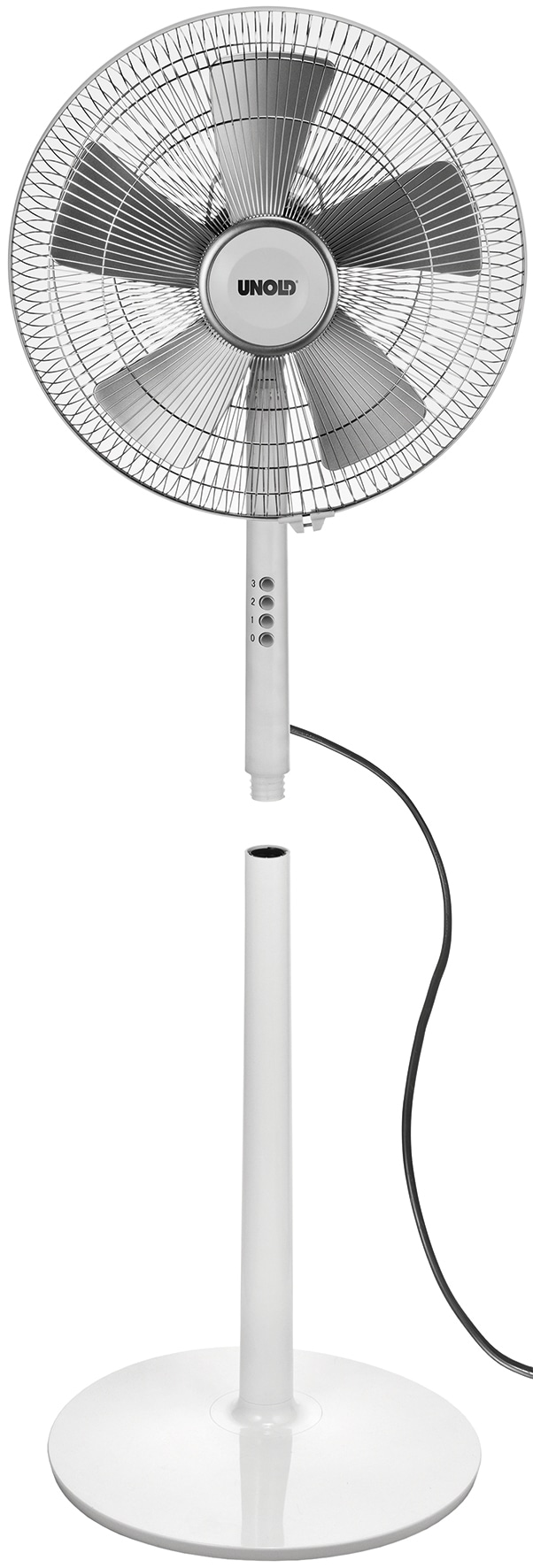 UNOLD Standventilator 86820, Silverline, 50 W, weiß/silber UNOLD Standventilator 86820, Silverline, 50 W, weiß/silber