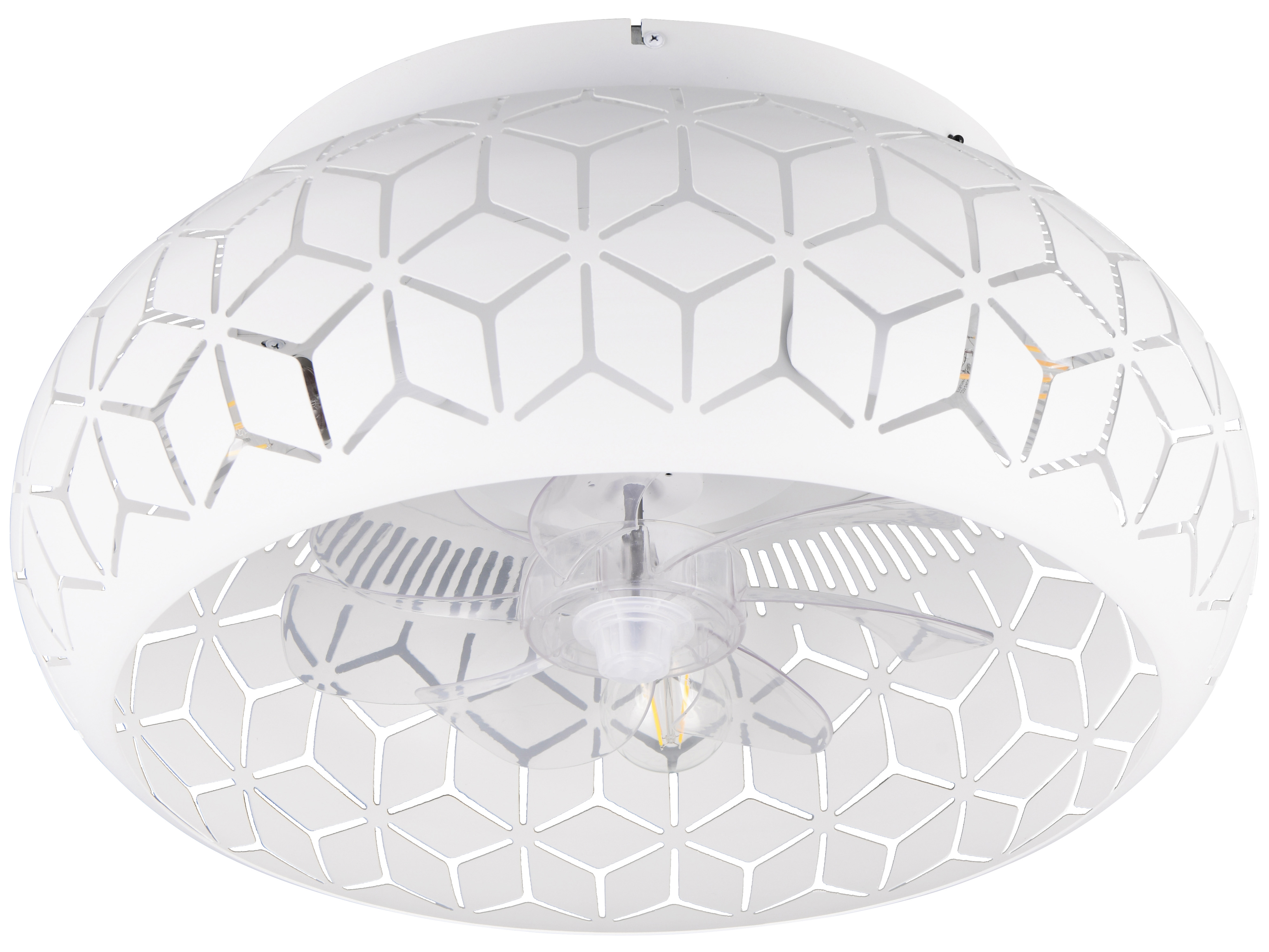 REALITY Deckenleuchte mit Ventilator Bidar R61574031, für 3 x E27 max. 10 Watt, IP20, weiß REALITY Deckenleuchte mit Ventilator Bidar R61574031, für 3 x E27 max. 10 Watt, IP20, weiß