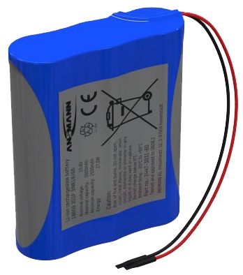 ANSMANN Li-Ion Akkupack mit Ausgangskabel, 3S1P, 27,5 Wh, 10,8 V, 2600 mAh