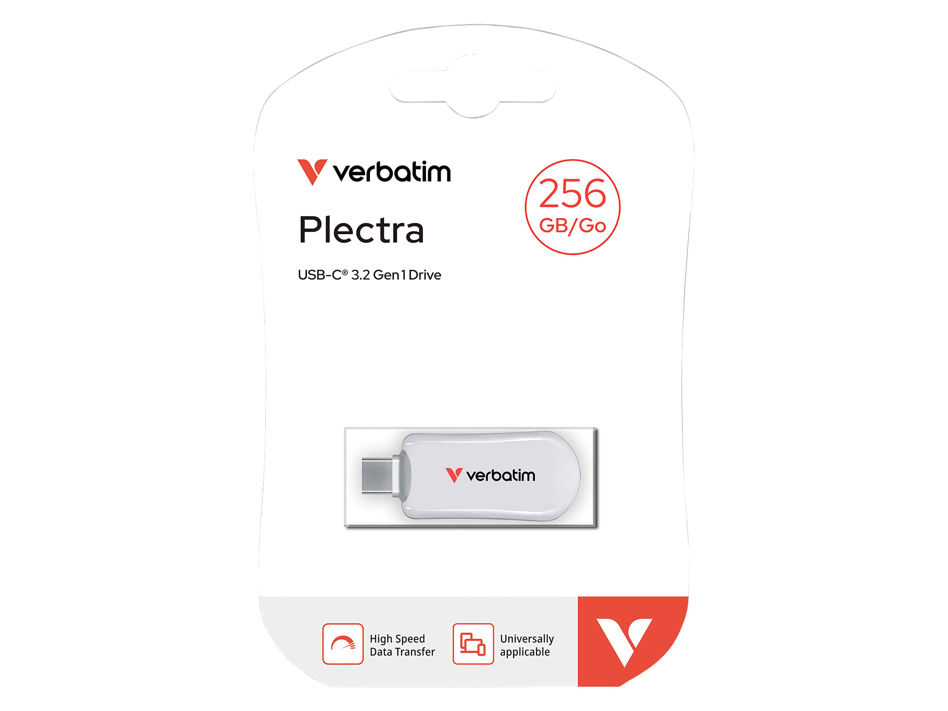 VERBATIM USB-C Stick Plectra 30230 USB 3.2 256GB weiß VERBATIM USB-C Stick Plectra 30230 USB 3.2 256GB weiß