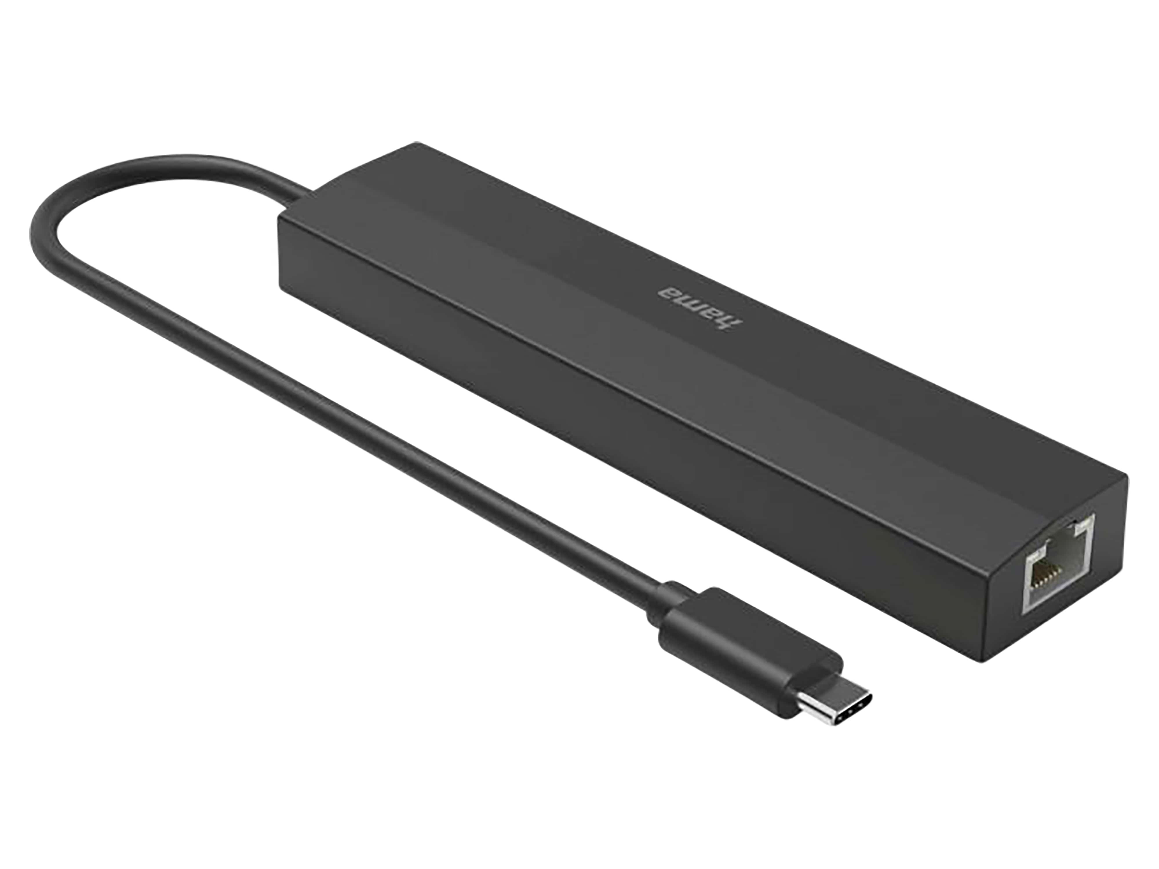 HAMA USB-C-Hub, Multiport, 6 Ports, 3x USB-A, USB-C, HDMI™, LAN/Ethernet HAMA USB-C Hub Mulitport
