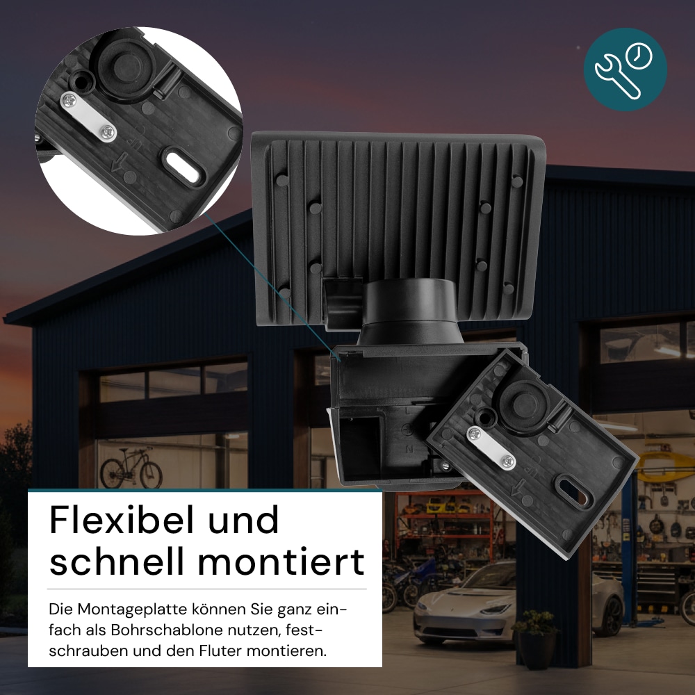 LUXULA LED-Fluter LX400193, mit BM, 20 W, 2100 lm, 4000 K, schwarz LUXULA LED-Fluter LX400193, mit BM, 20 W, 2100 lm, 4000 K, schwarz