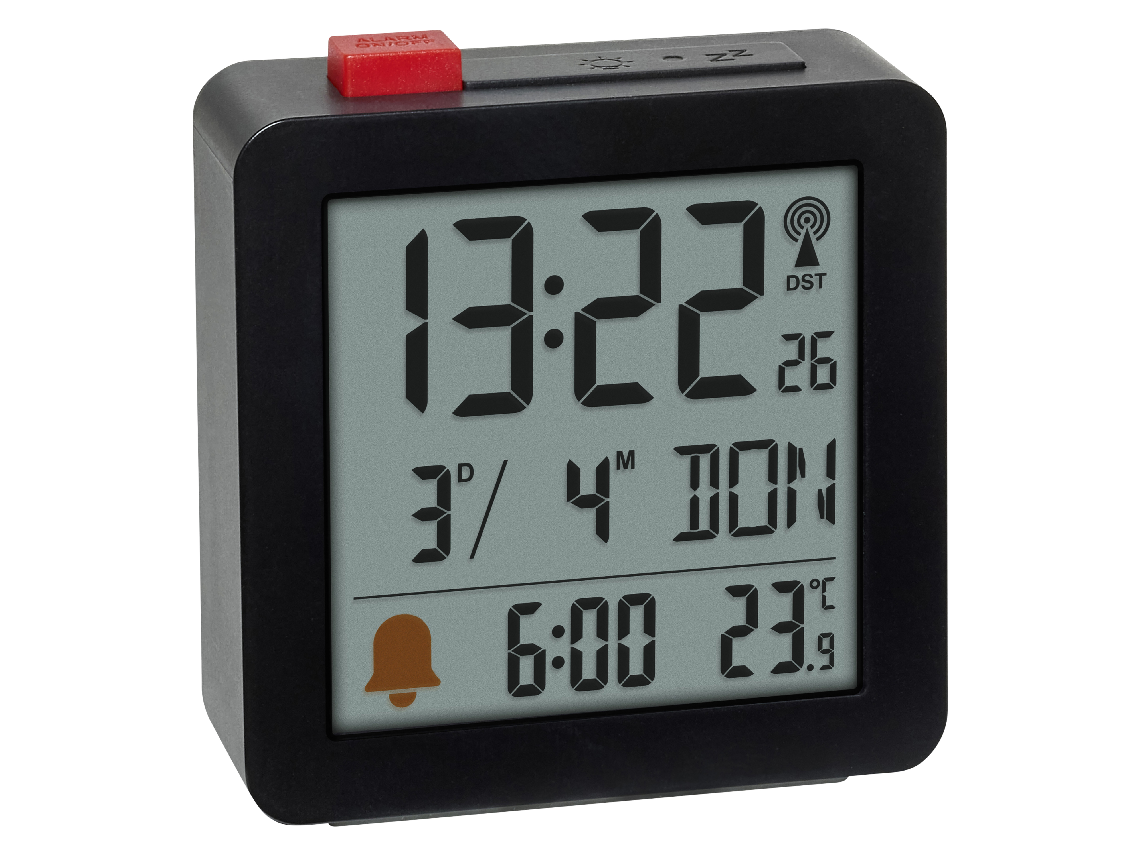 TFA Funkwecker 60.2566.01, mit Temperaturanzeige