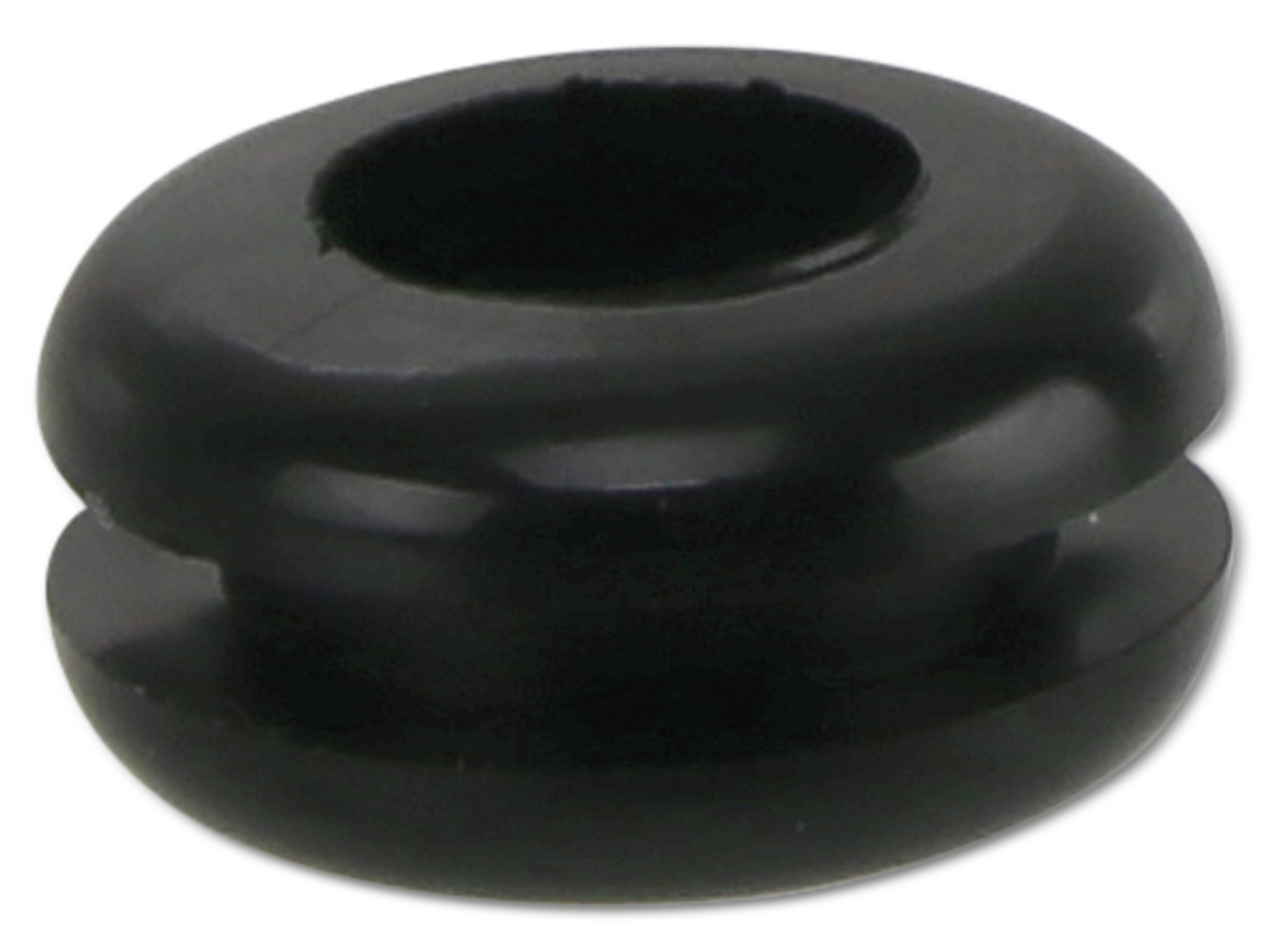 KSS Kabeldurchführungstülle PVC, schwarz, Plattenstärke 2,3, Loch-Ø 7,8, geschlossen, 1 Stück