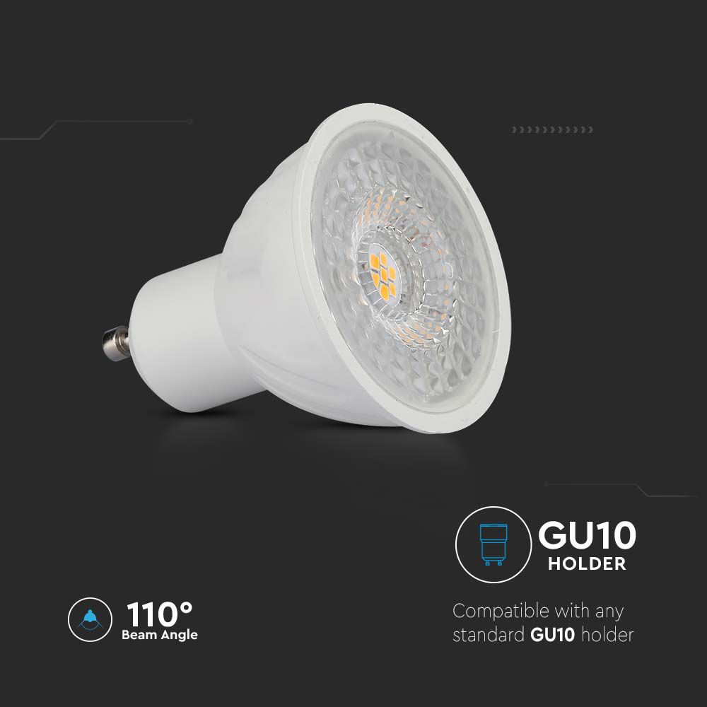 V-TAC LED-Lampe VT-21192, EEK: F, 6W, 445lm, 3000k, GU10, 110°