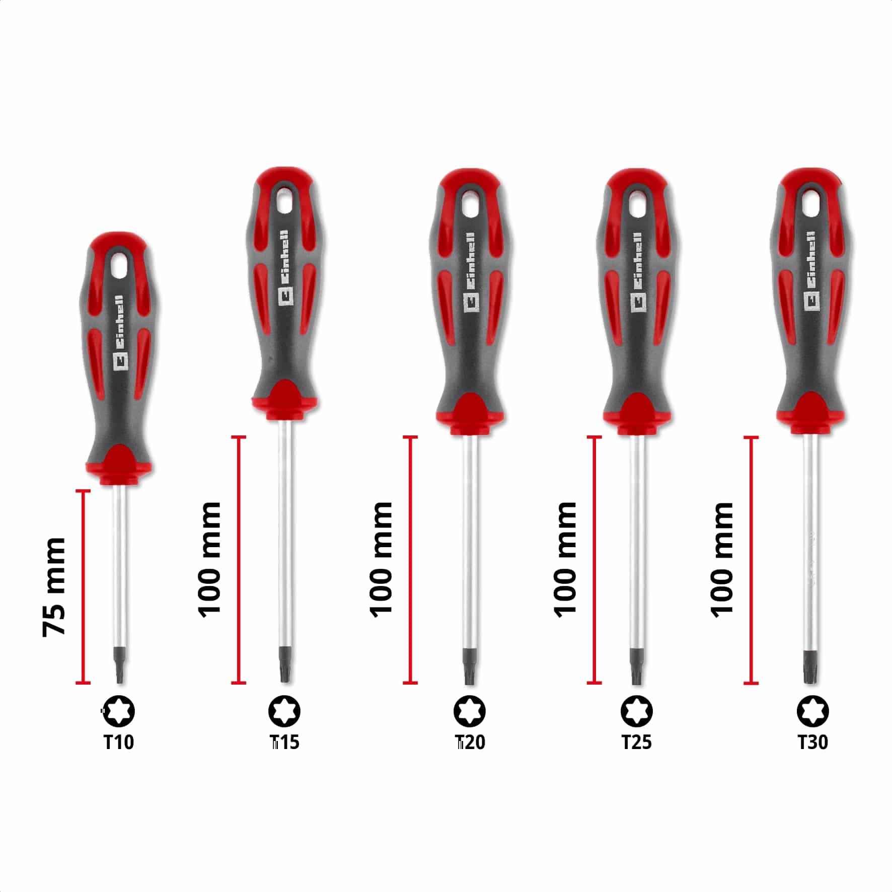 EINHELL Schraubendreher-Set T-Profil, 370537, 5-teilig