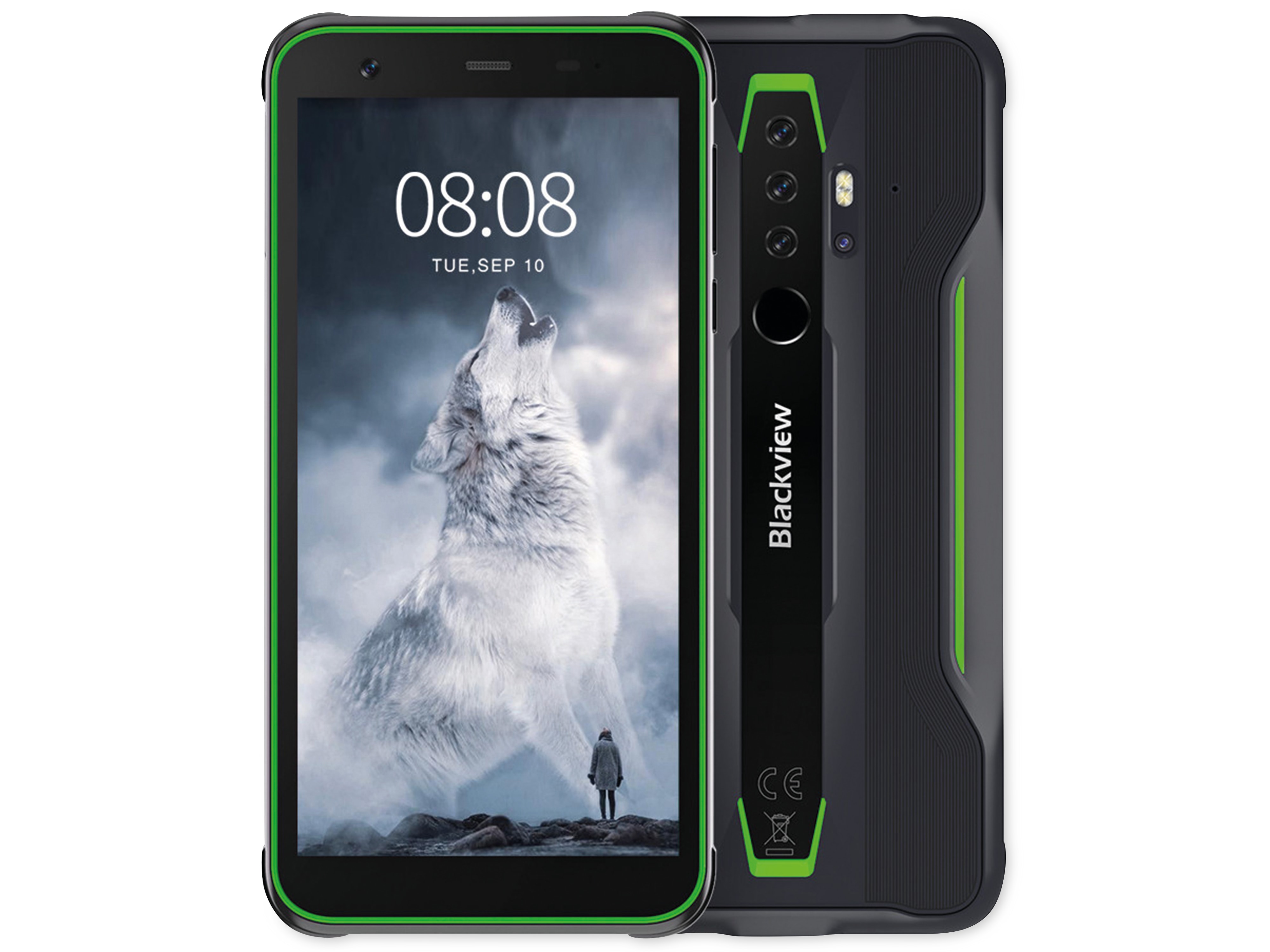 BLACKVIEW Smartphone BV6300 Pro, Dual-SIM, 128GB black green