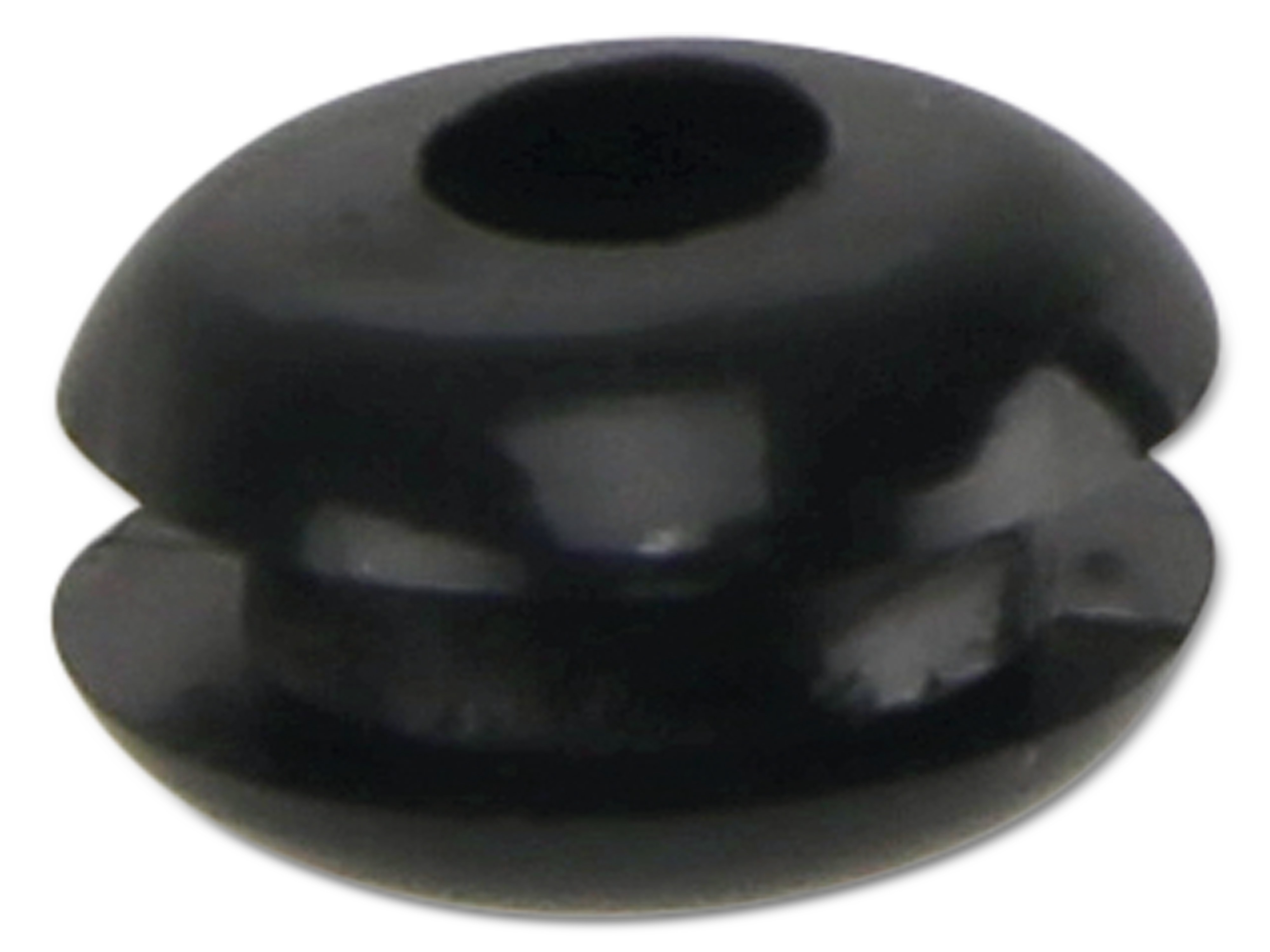 KSS Kabeldurchführungstülle PVC, schwarz, Plattenstärke 1,7, Loch-Ø 3, geschlossen, 1 Stück
