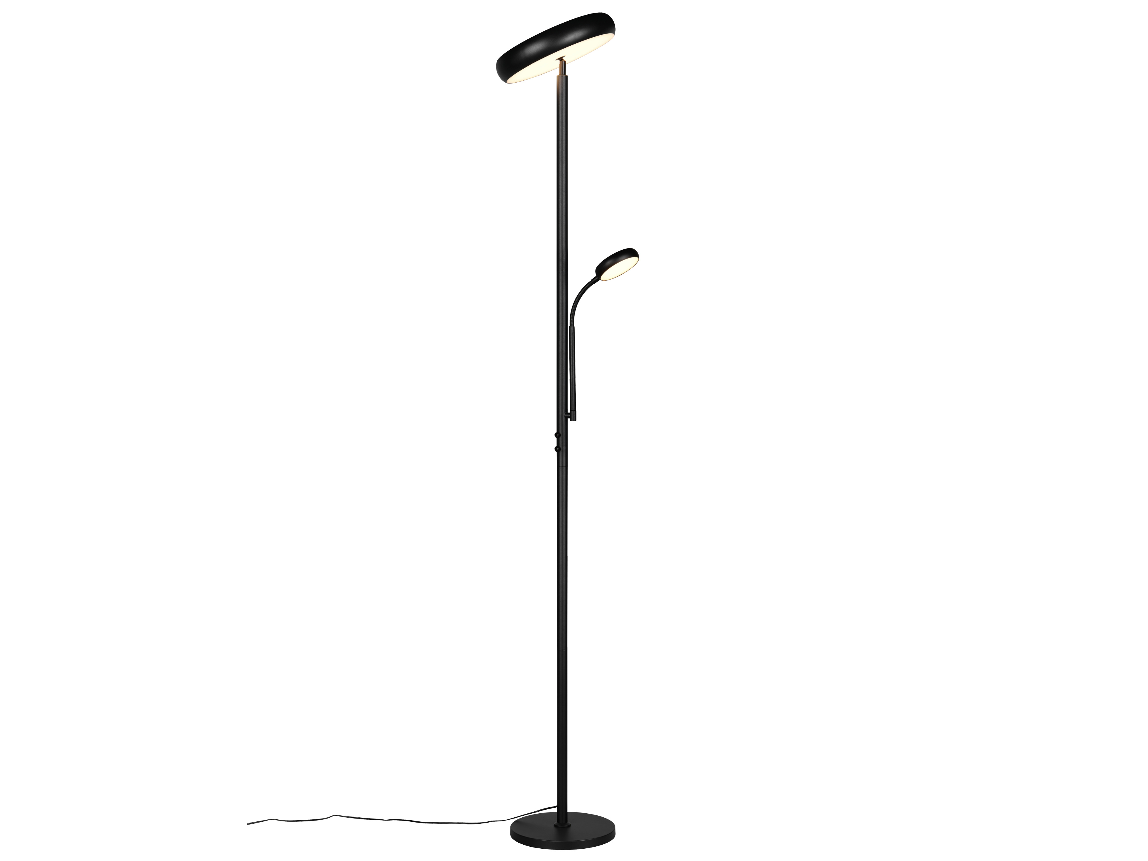 REALITY LED-Stehleuchte Palermo R45741132, 23W, 3000... 6500K, 2500lm, CCT, IP20, schwarz