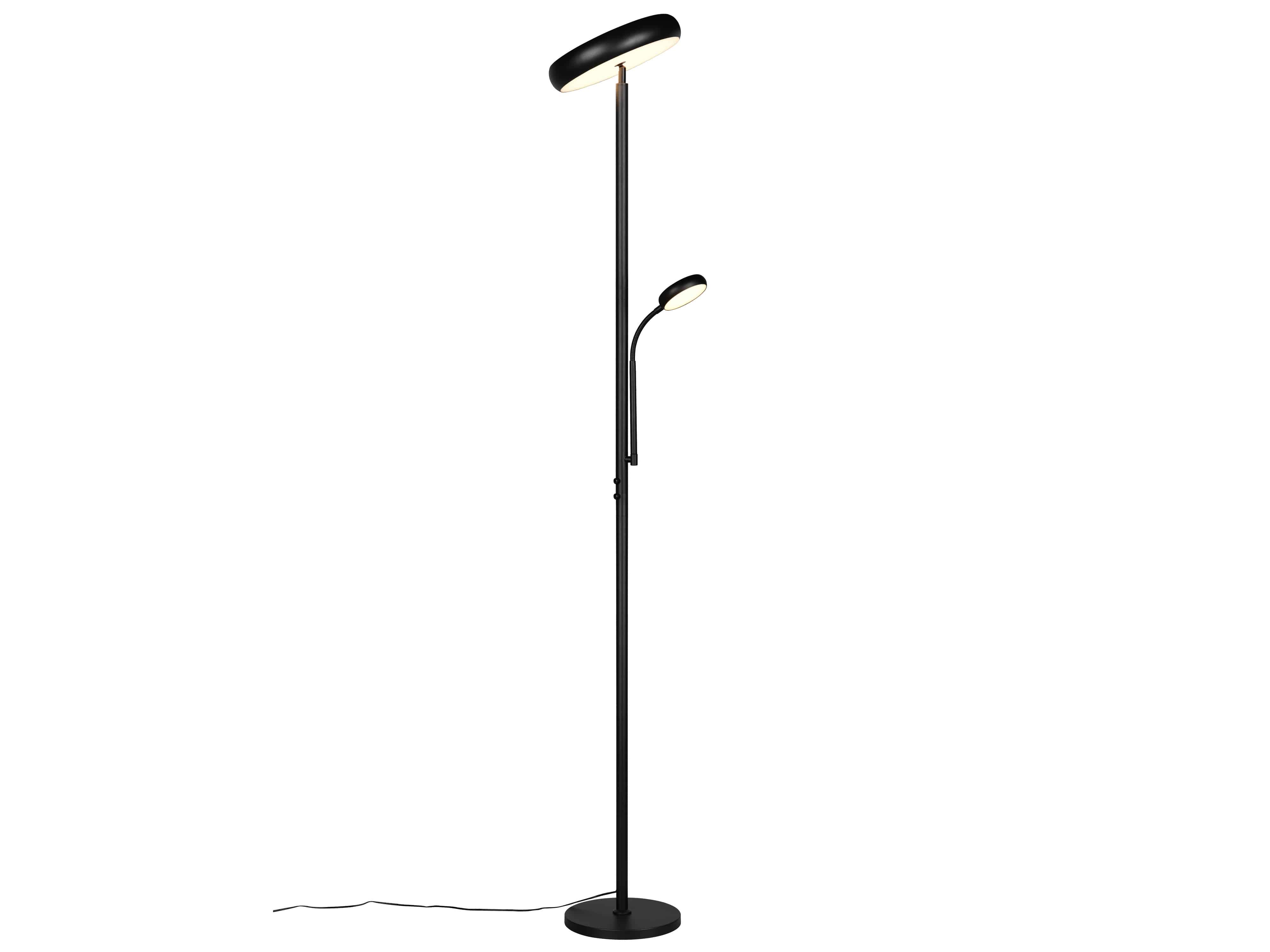 REALITY LED-Stehleuchte Palermo R45741132, 23W, 3000... 6500K, 2500lm, CCT, IP20, schwarz