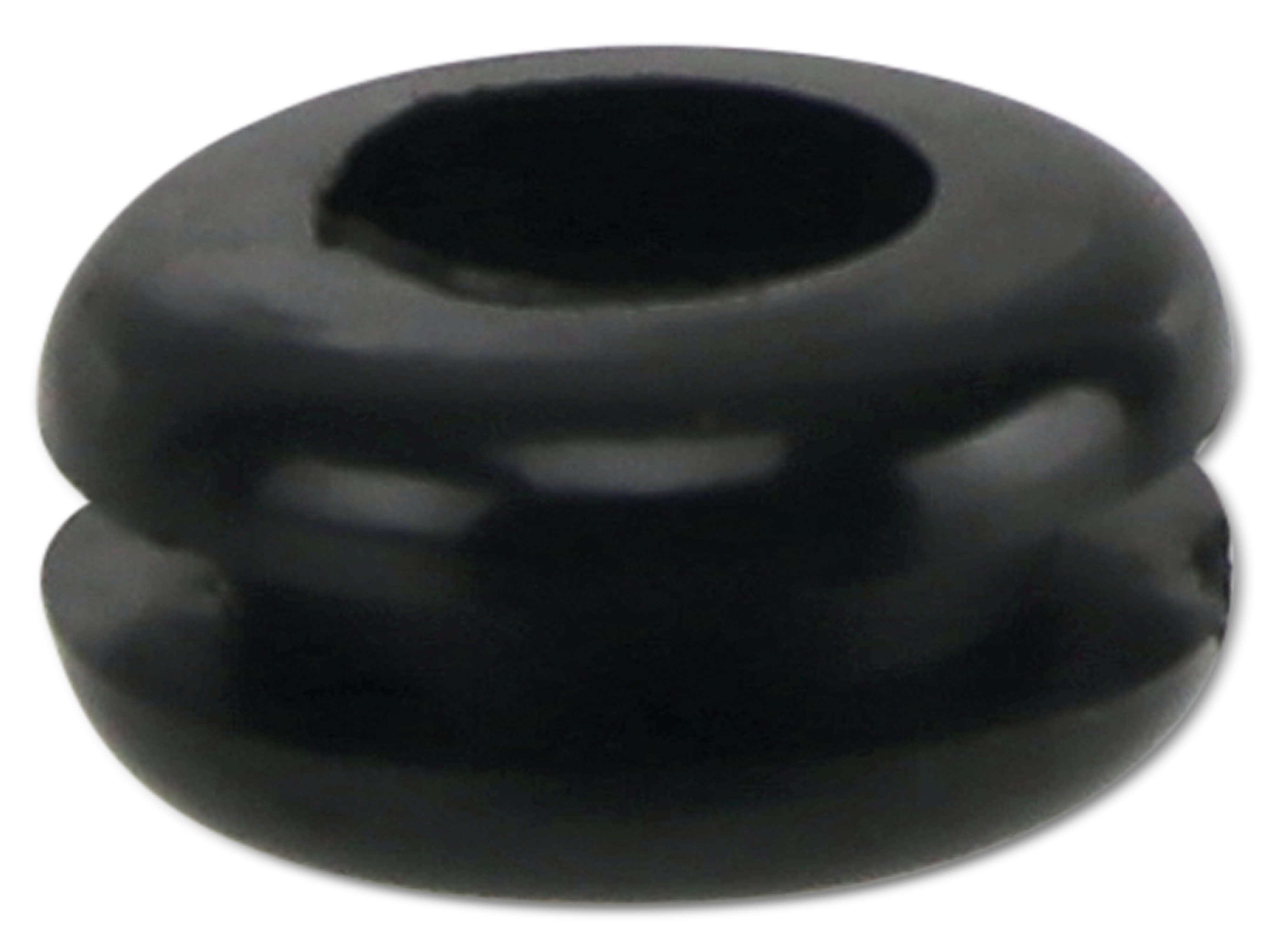 KSS Kabeldurchführungstülle PVC weich, schwarz, Plattenstärke 2,3, Loch-Ø 7,8, offen, 1 Stück