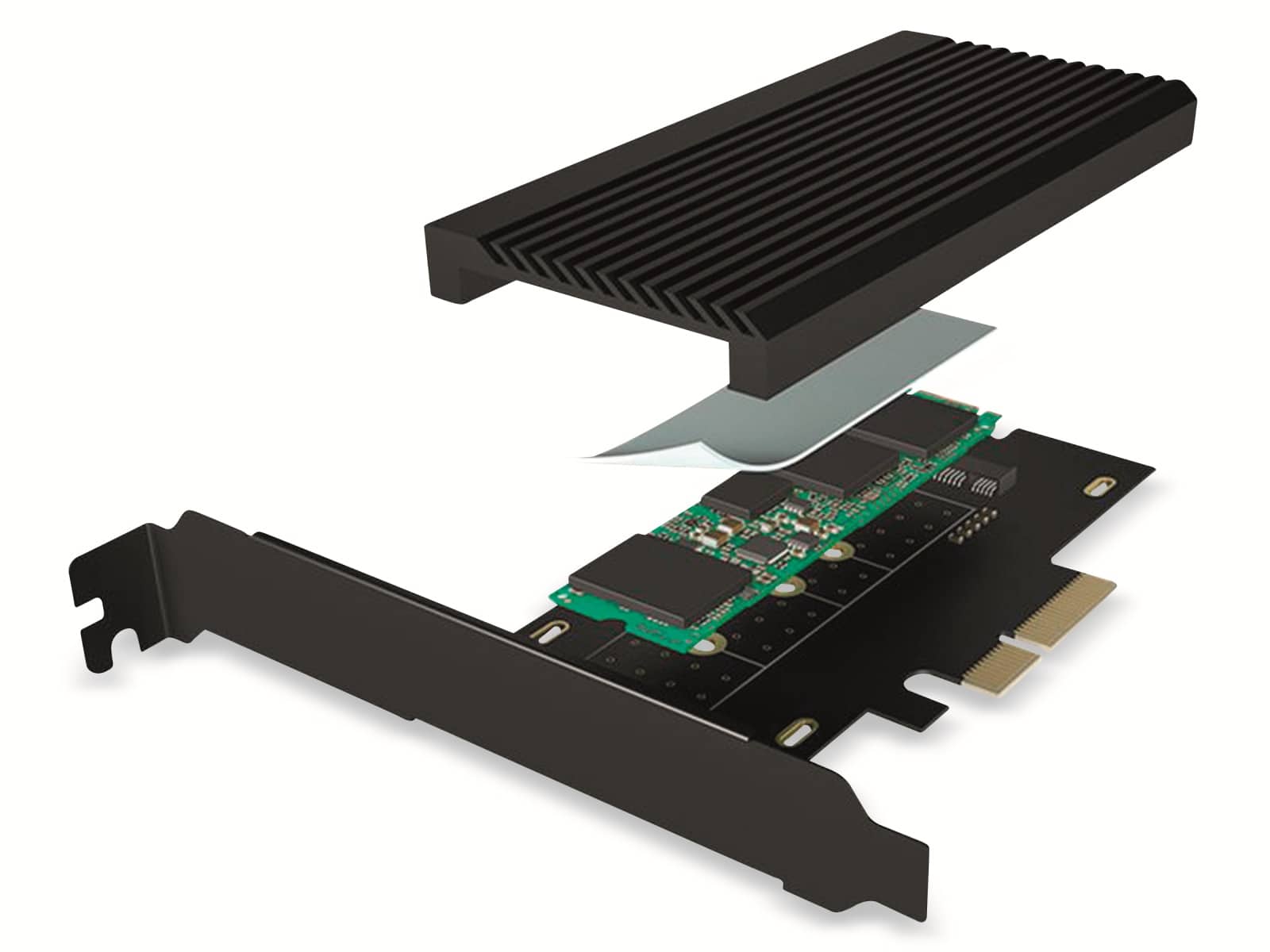 ICY BOX PCIe-Karte IB-PCI208-HS, M.2 NVMe, PCIe 4.0 x4