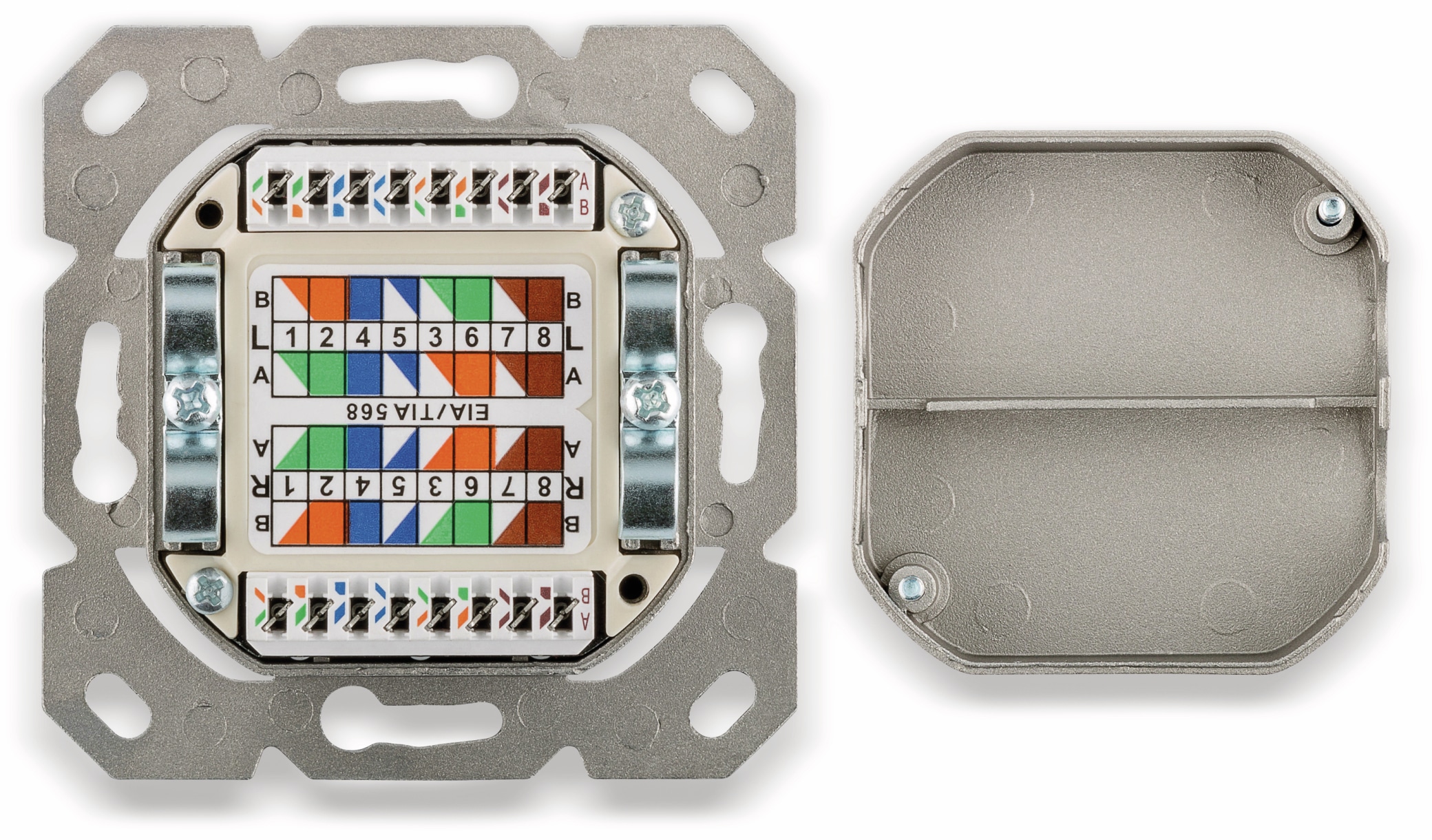 GOOBAY CAT.6a Datendose 2-fach, UP, weiß GOOBAY CAT.6a Datendose 2-fach, UP, weiß