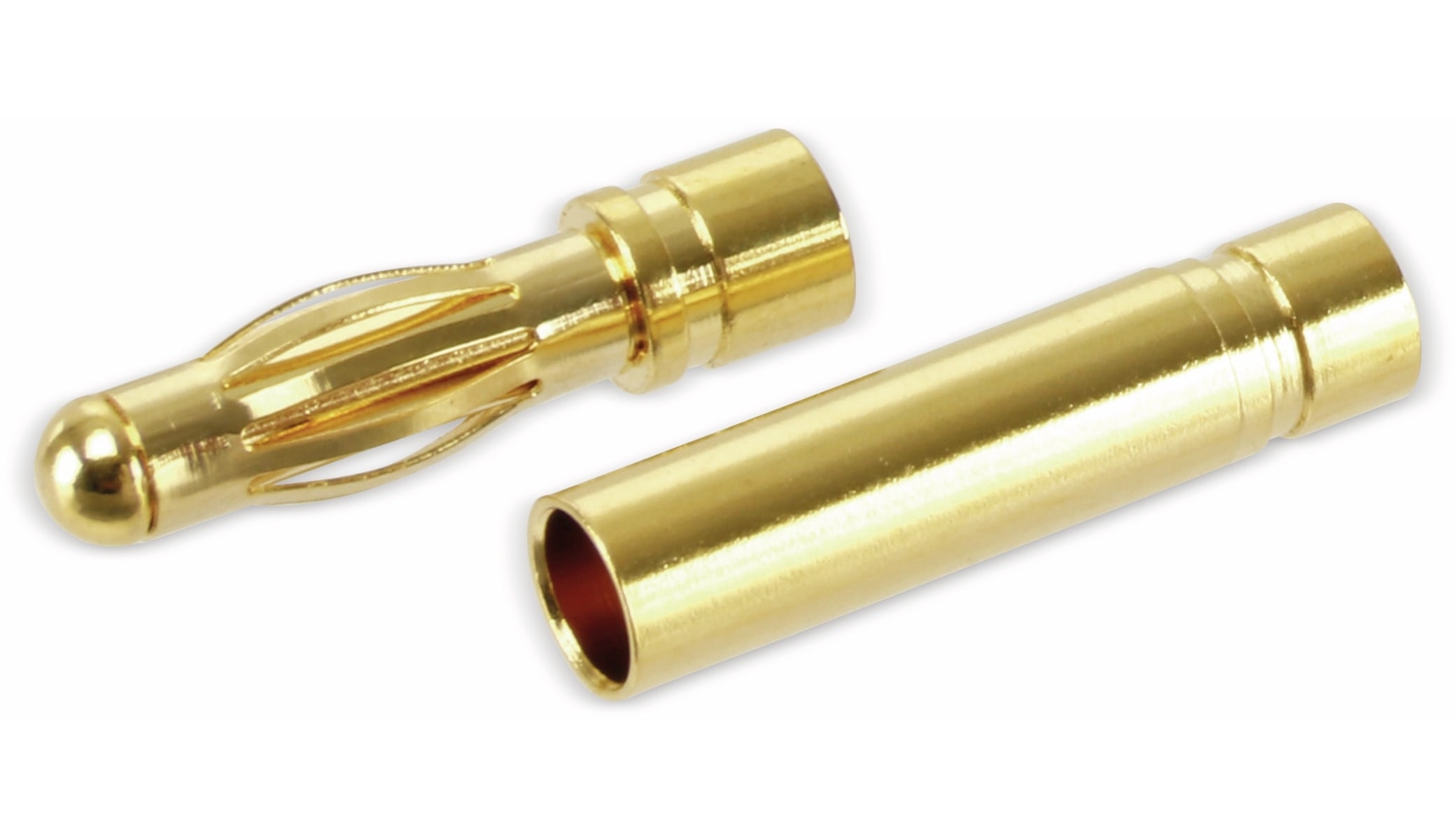 DAYCOM Goldkontakt-Steckerset, Steckkontaktlänge 20 mm, Kupplungskontaktlänge 20 mm, 4 mm, 5 Paare