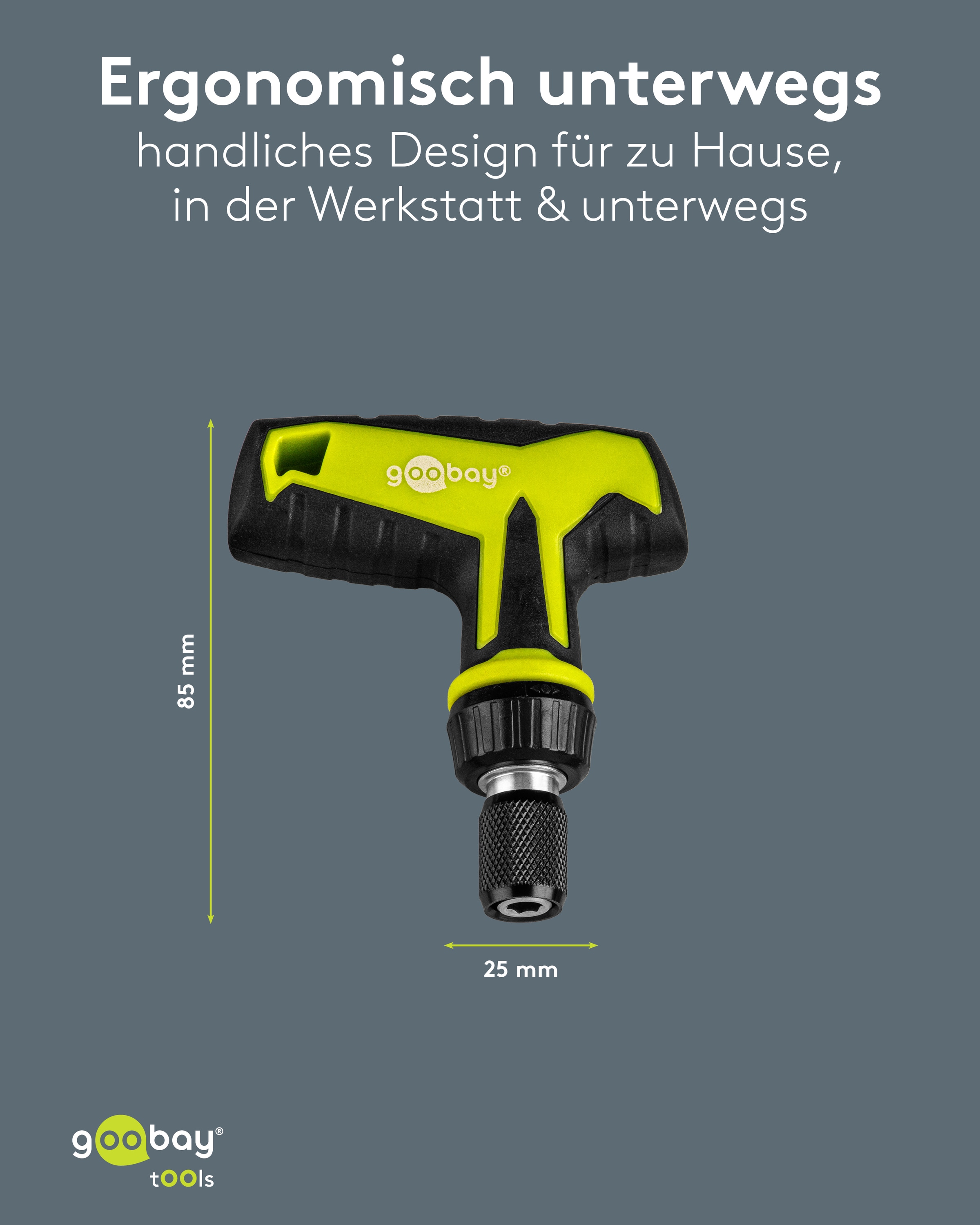 GOOBAY TOOLS Schraubendreher-Set, 77841, mit 30-tlg. Bitsatz