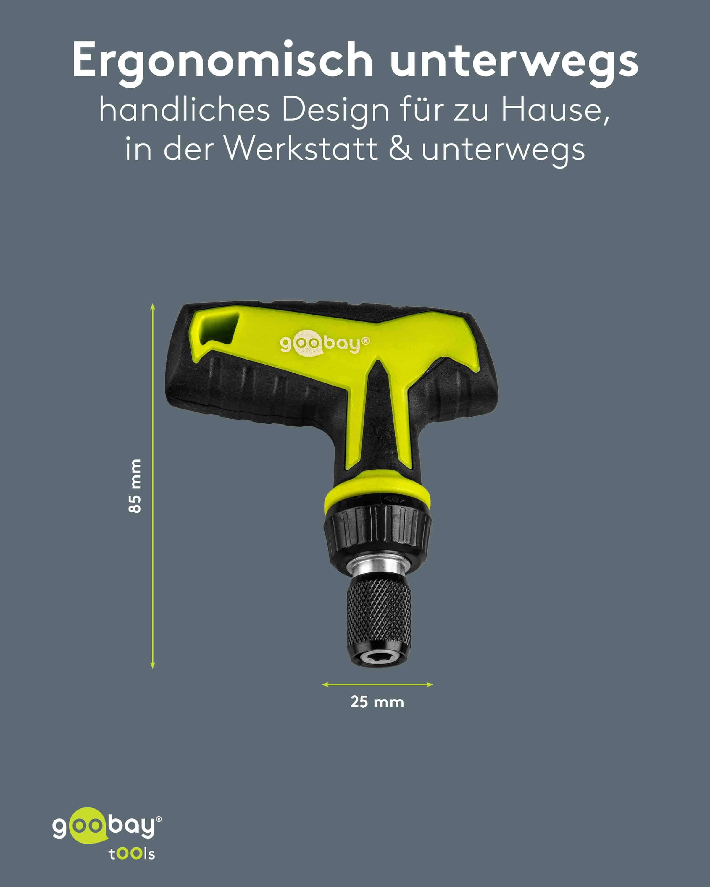 GOOBAY TOOLS Schraubendreher-Set, 77841, mit 30-tlg. Bitsatz