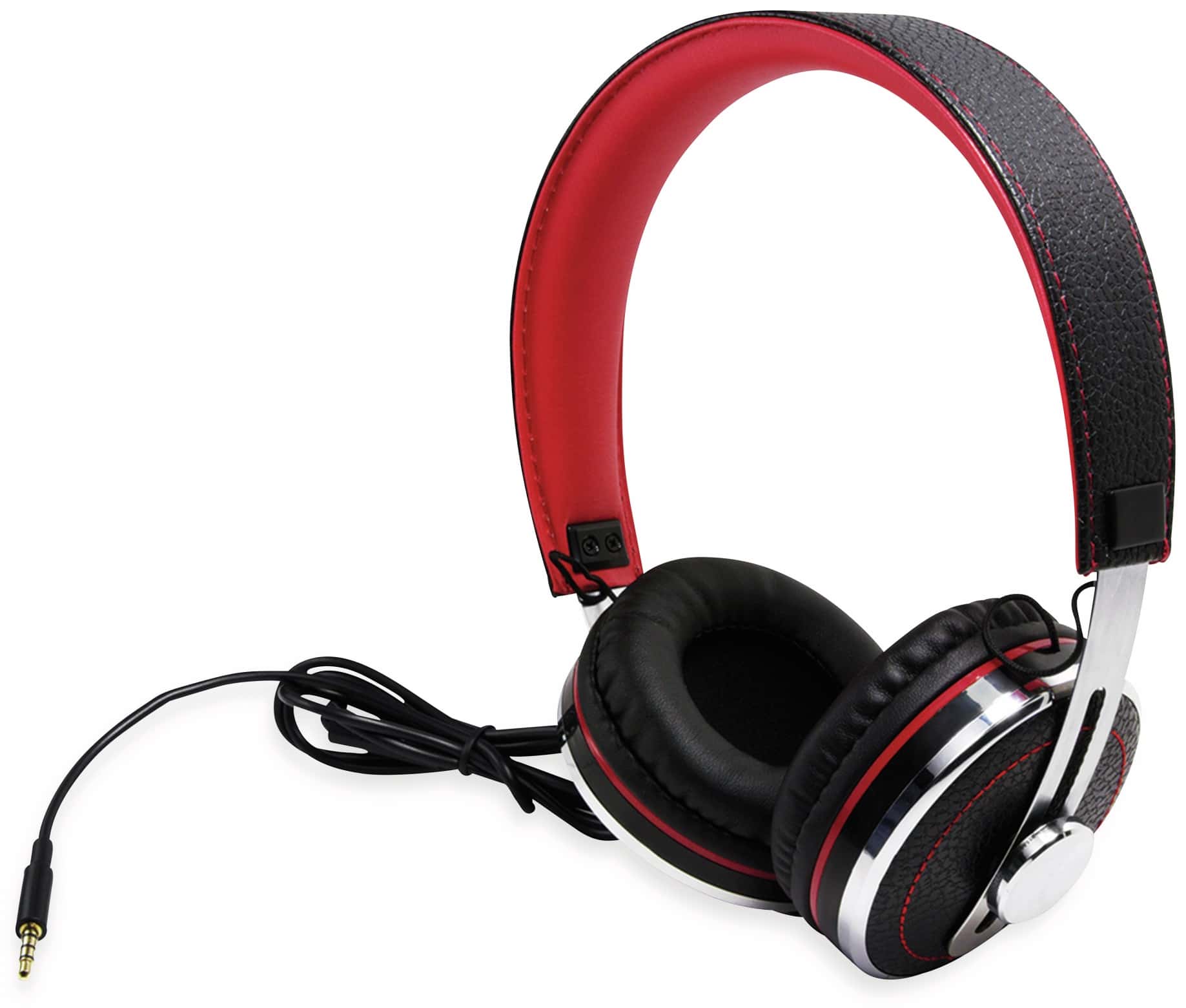 TYPHOON Over-Ear Kopfhörer RockStar TM028, schwarz/rot