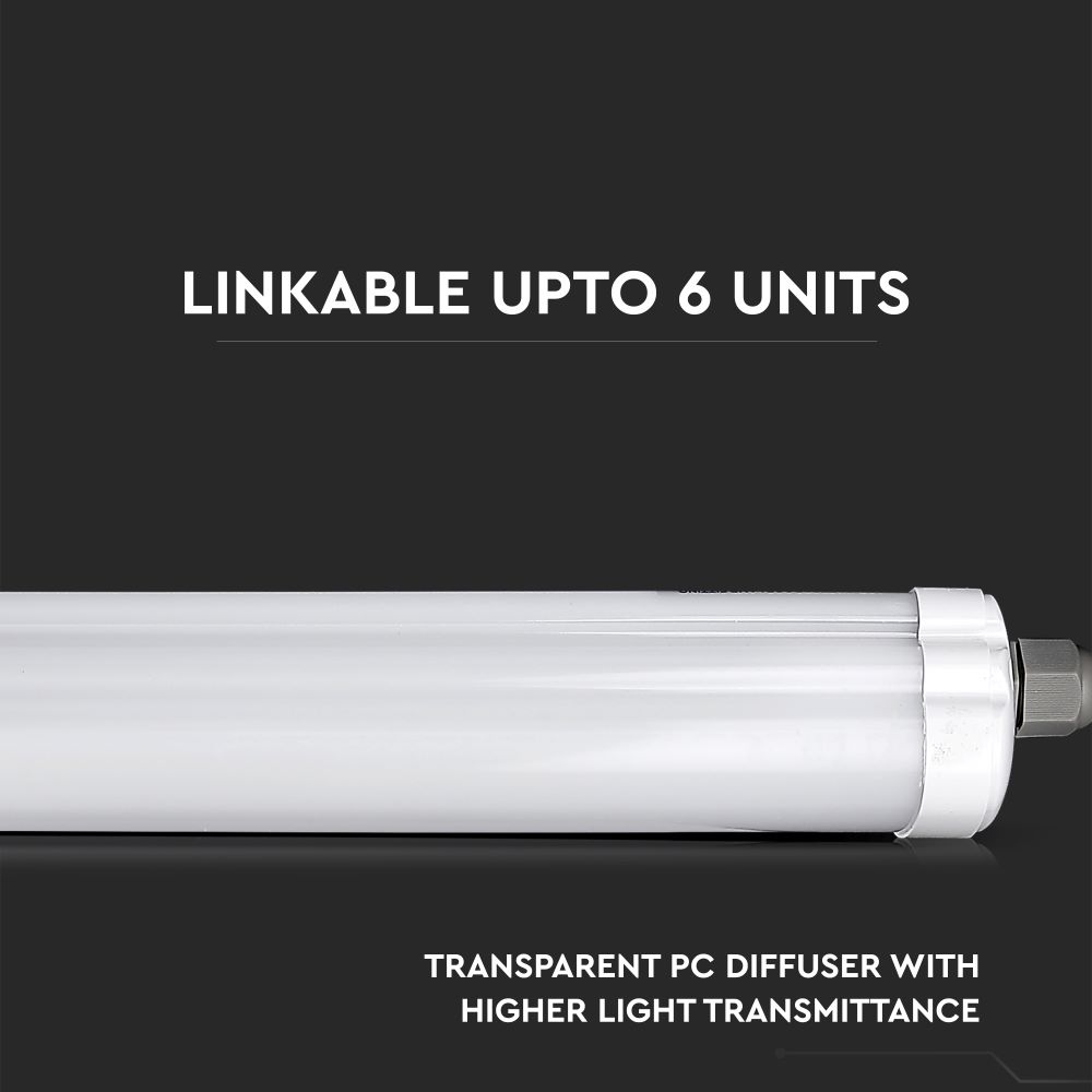 V-TAC LED-Deckenleuchte VT-2162876, EEK: E, 48W, 6480lm, 4000K, 120°, IP65, 150cm