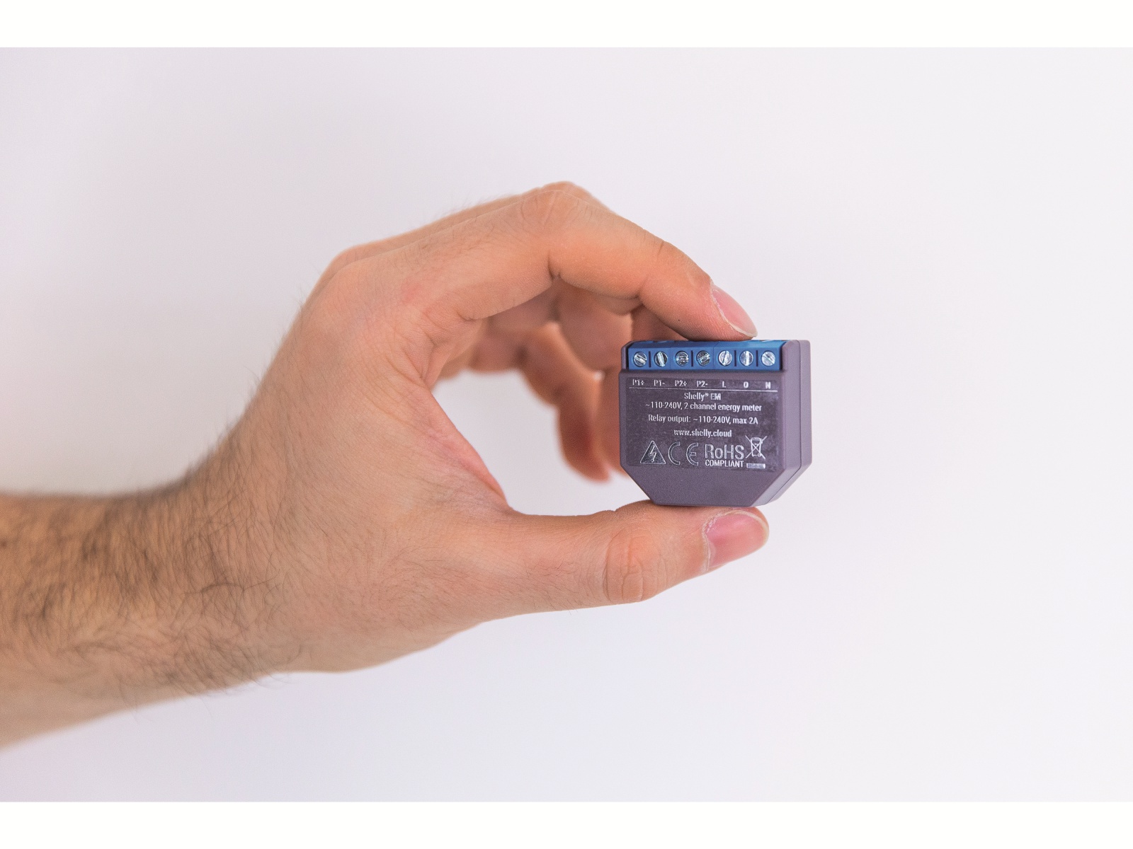 SHELLY WLAN-Stromzähler, EM, 2x 120 A, Messfunktion