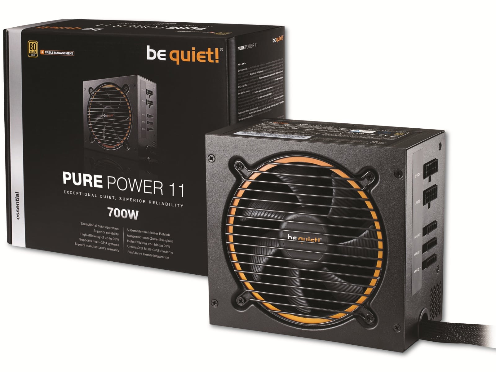 BE QUIET! PC-Netzteil Pure Power 11 CM, 500W, 80+ Gold, Kabelmanagement
