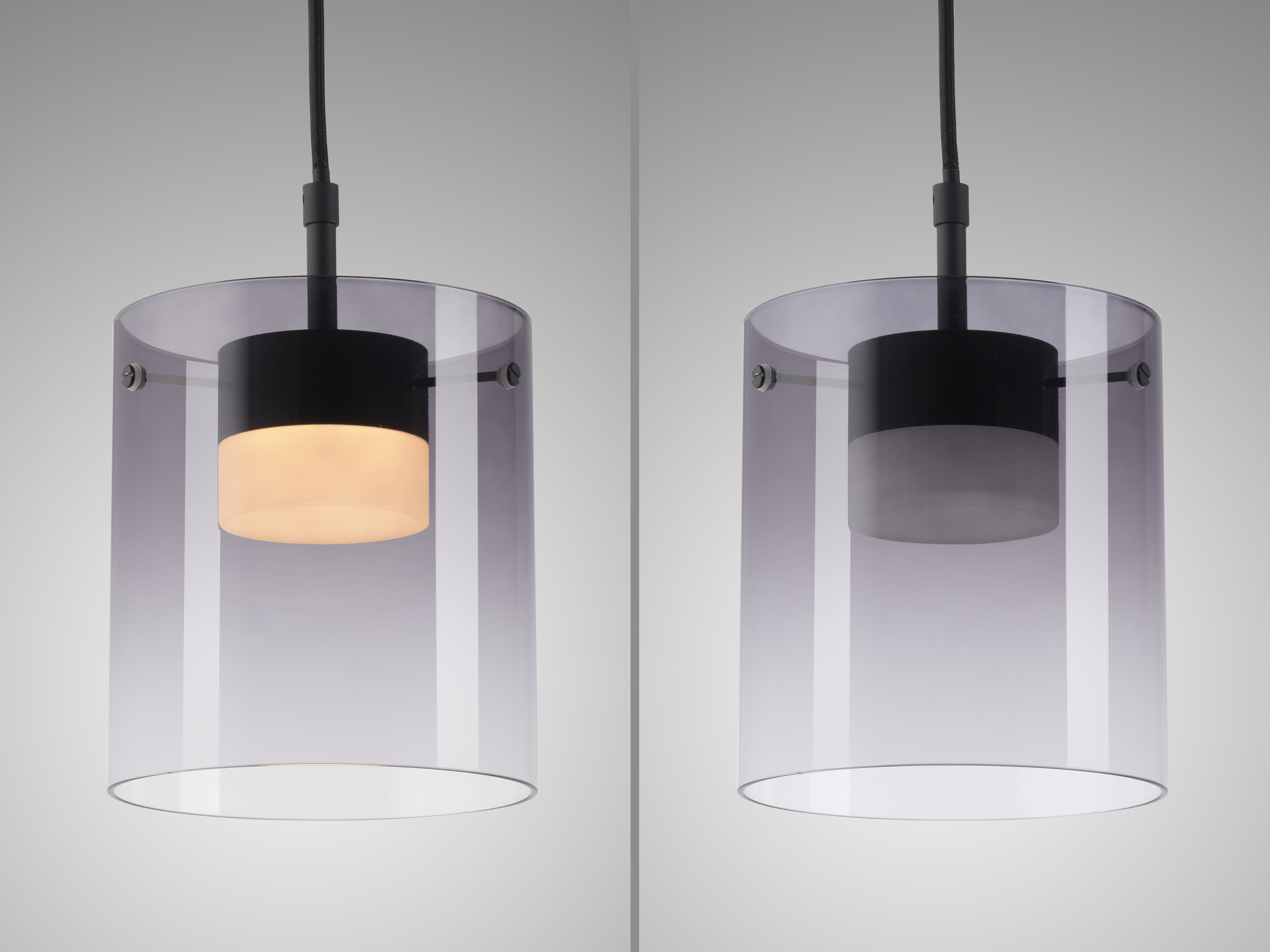 JUST LIGHT LED-Pendelleuchte 14042-18, 7,5W, 800lm, 3000K, schwarz