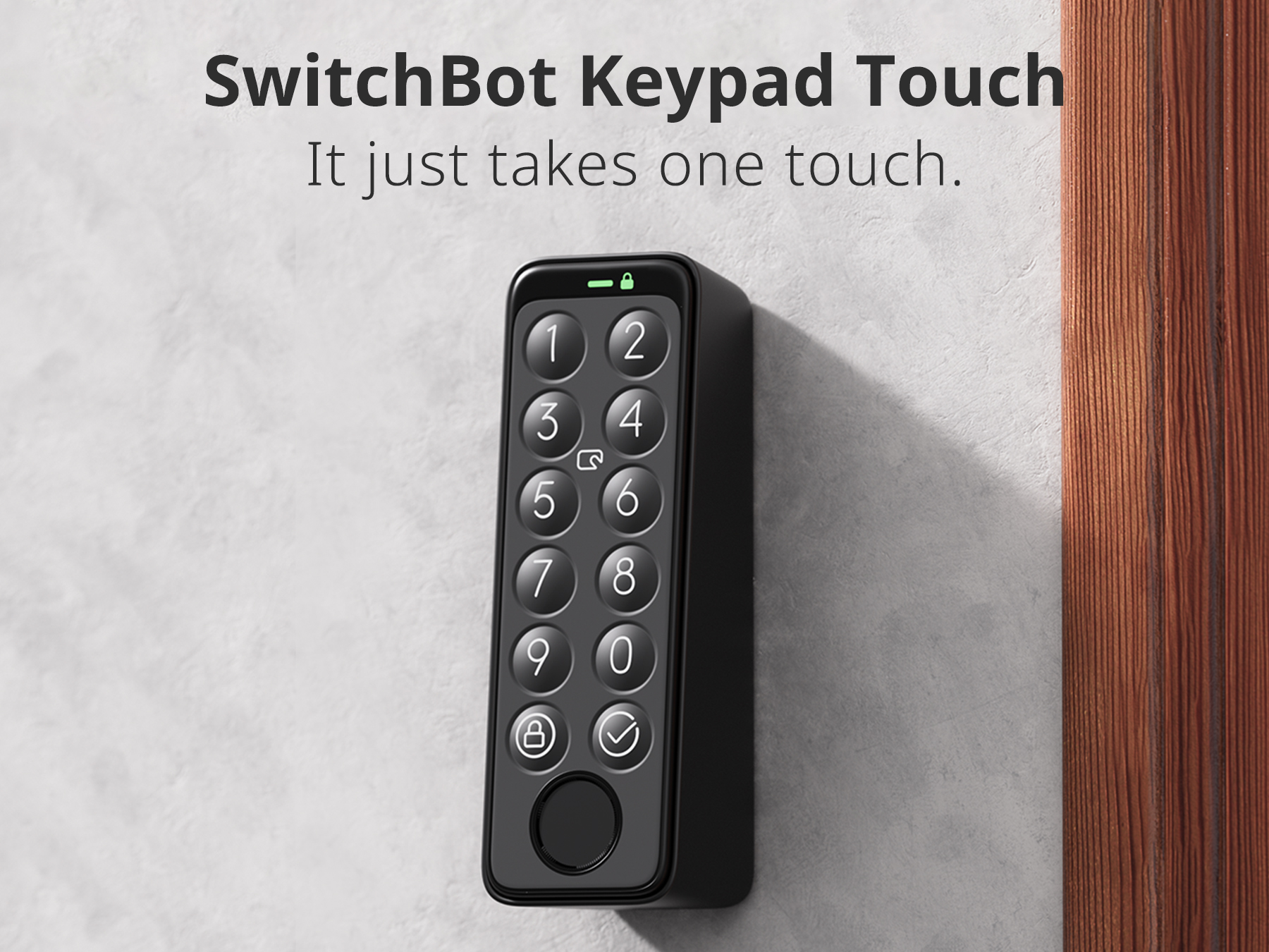 SWITCHBOT Smartes Türschloss, Touch Keypad, schwarz