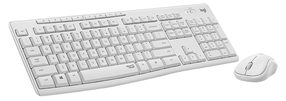 LOGITECH Tastatur- und Mausset MK295 weiß