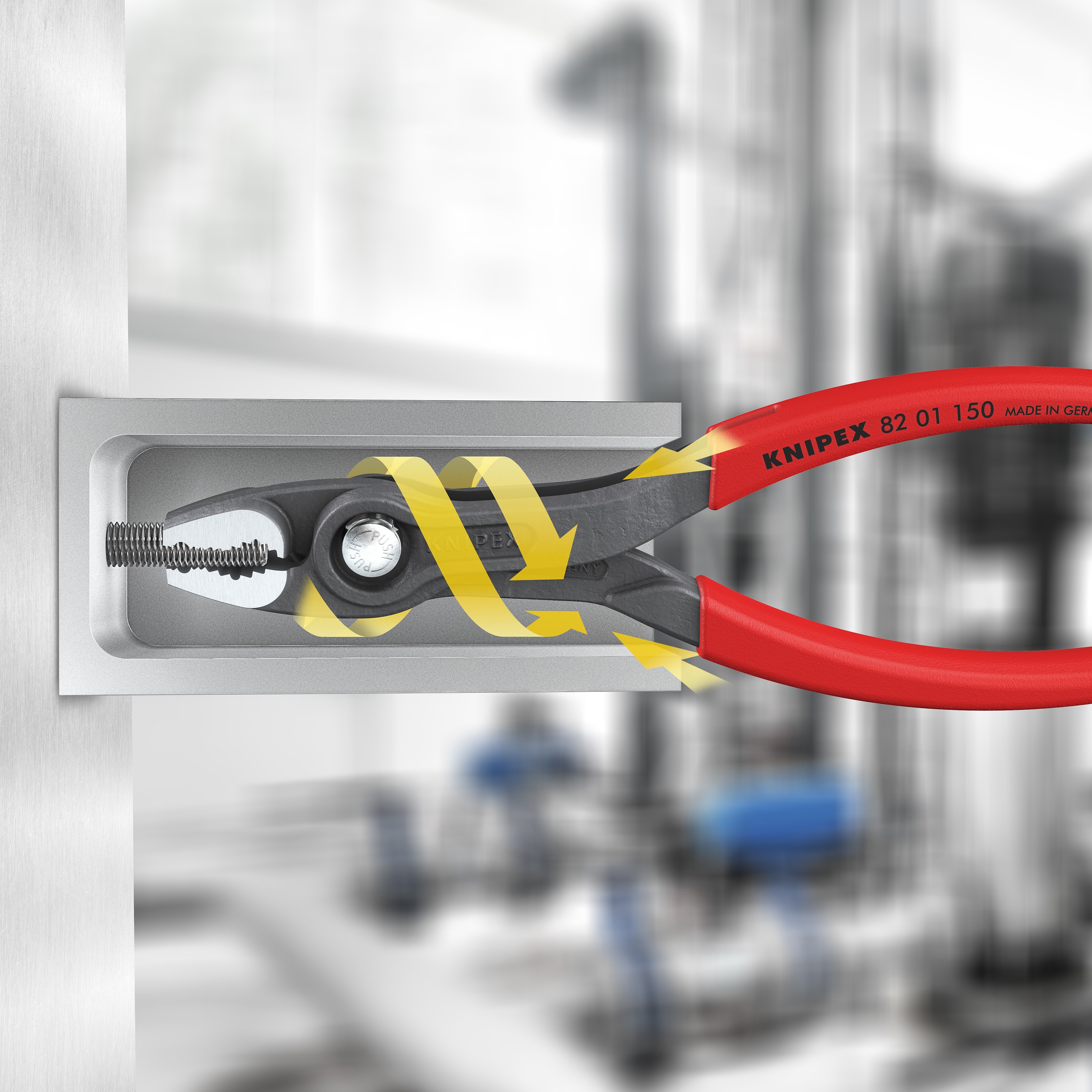 KNIPEX Front- und Seitengreifzange, TwinGrip, 82 01 150, 150 mm