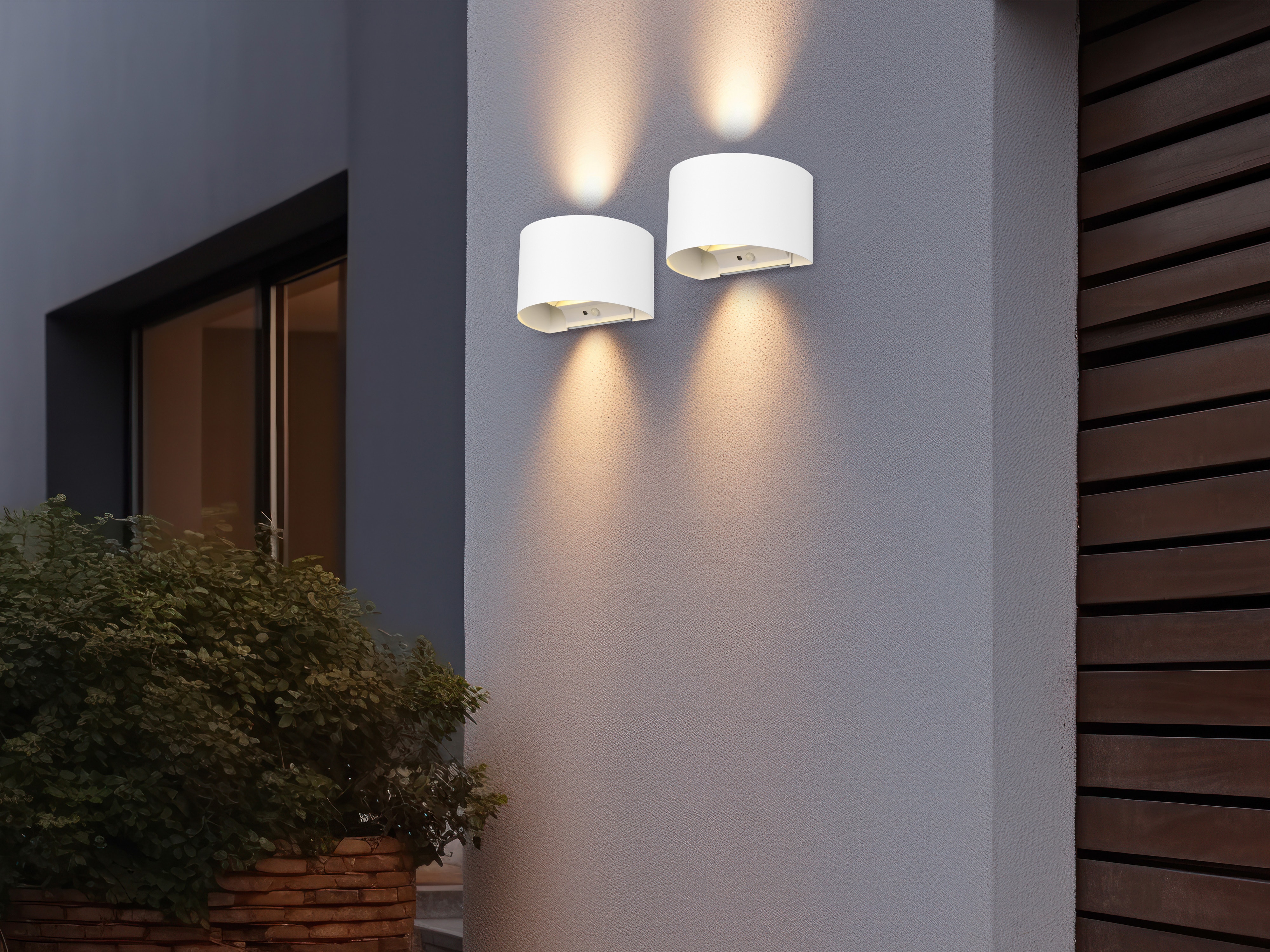 REALITY LED-Akku-Wandleuchte Talent R27769131 weiß, IP 44, 2 x 0,5 W, 100 lm, 3000 K